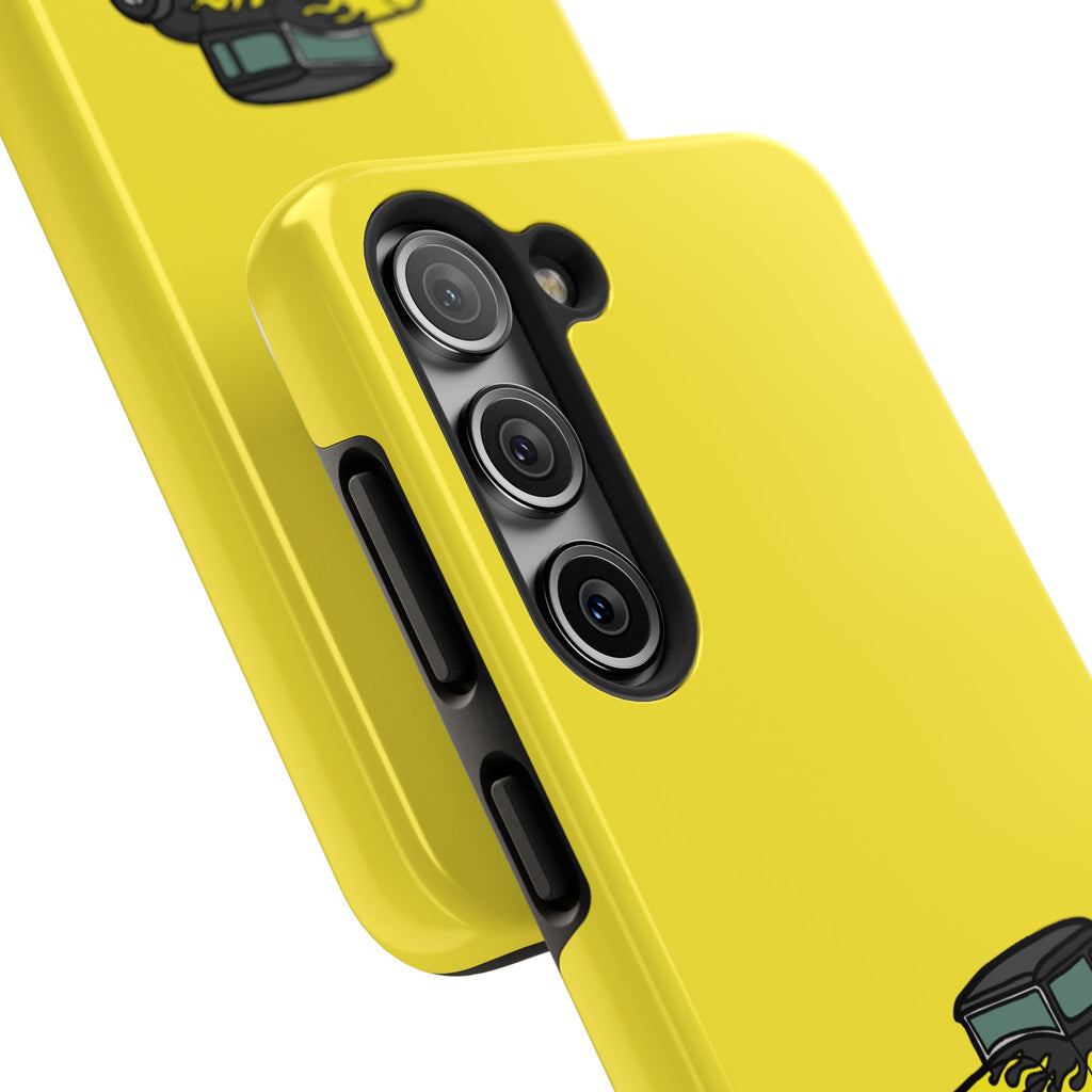 Yellow Classic Car Phone Case — Retro Vintage Auto Protective Cover