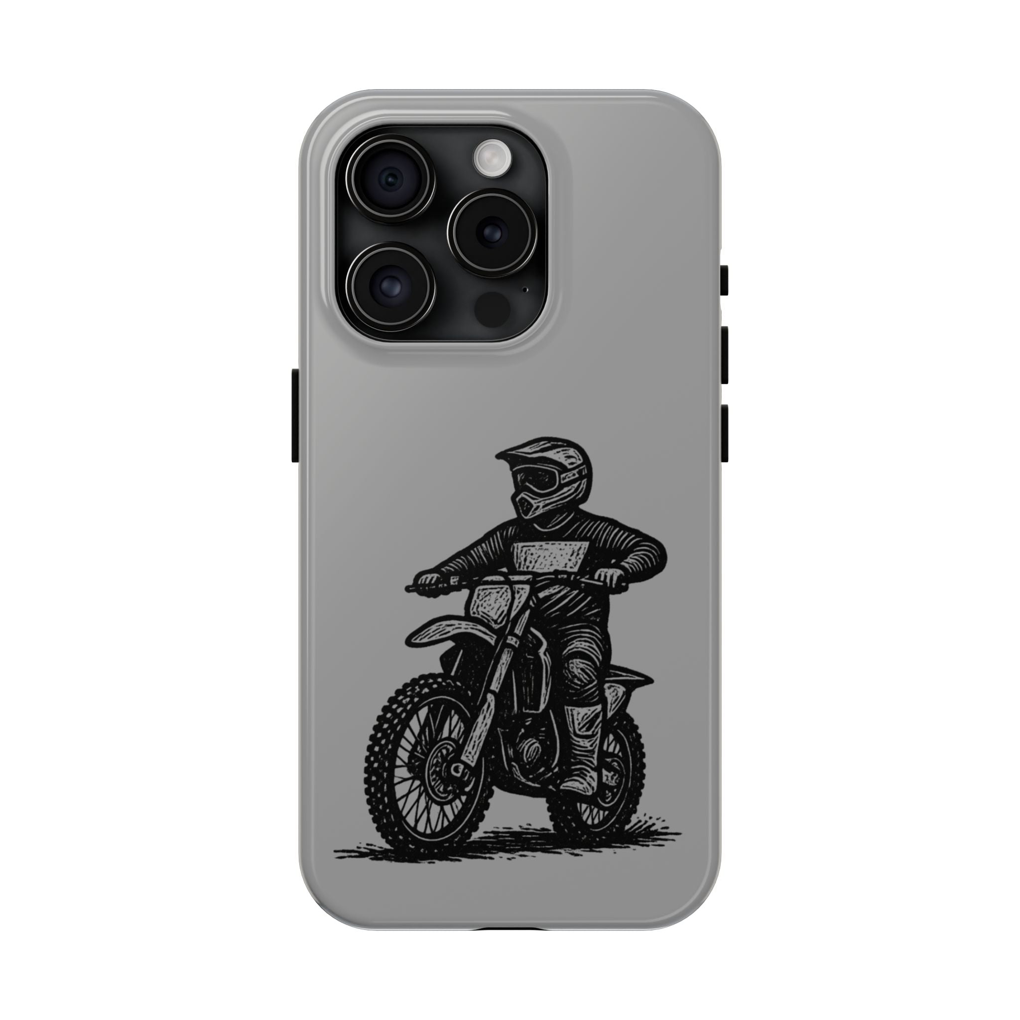 Grey Dirtbike Tough Phone Case