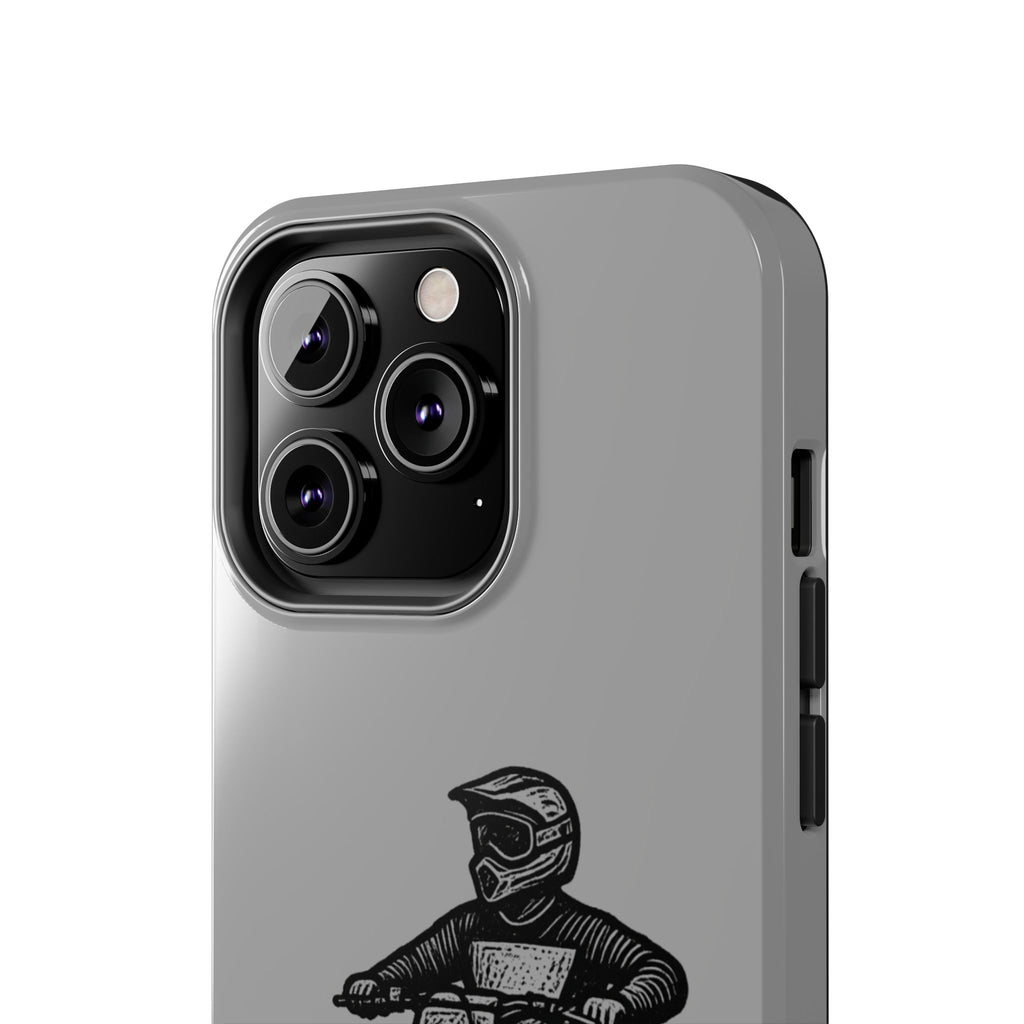 Grey Dirtbike Tough Phone Case