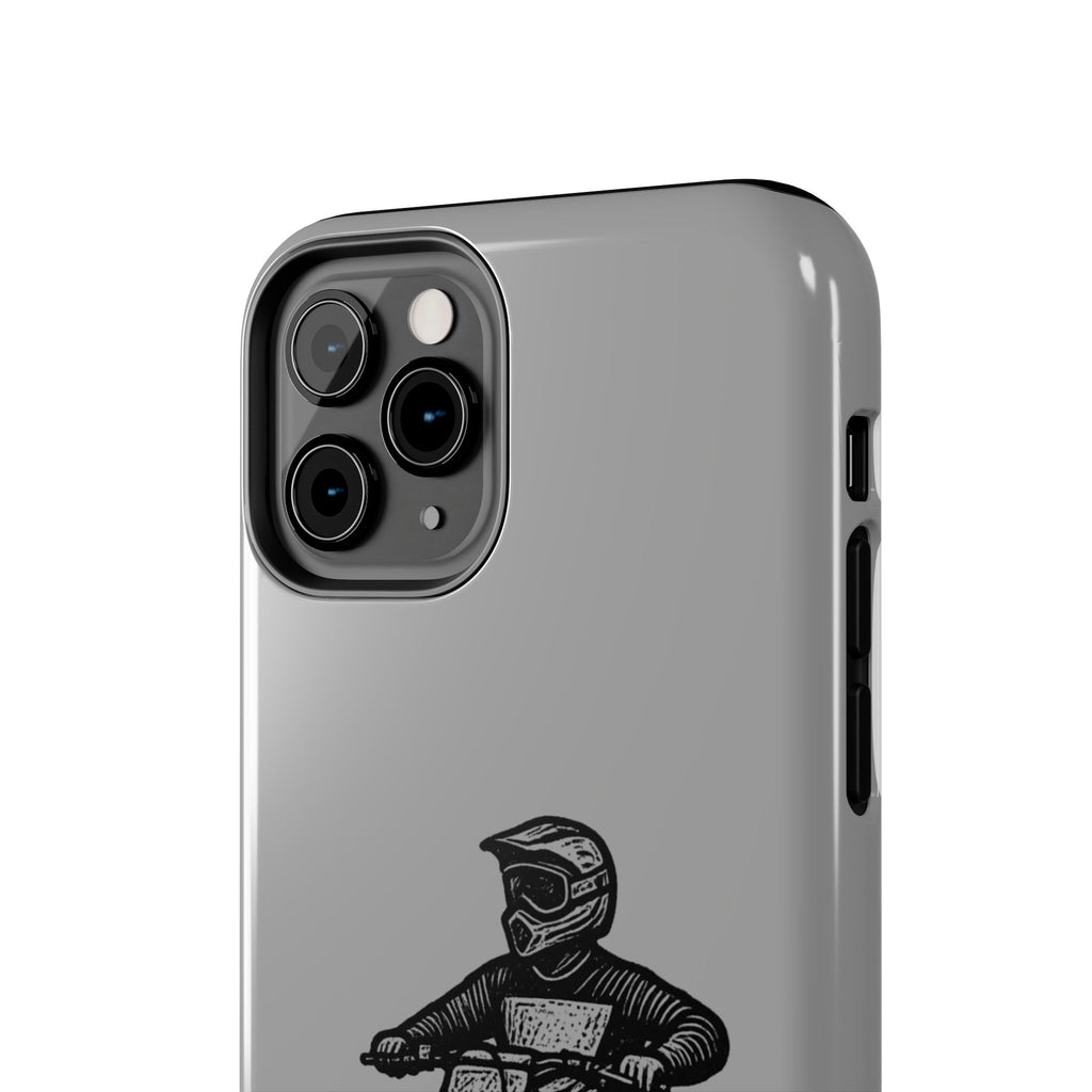Grey Dirtbike Tough Phone Case