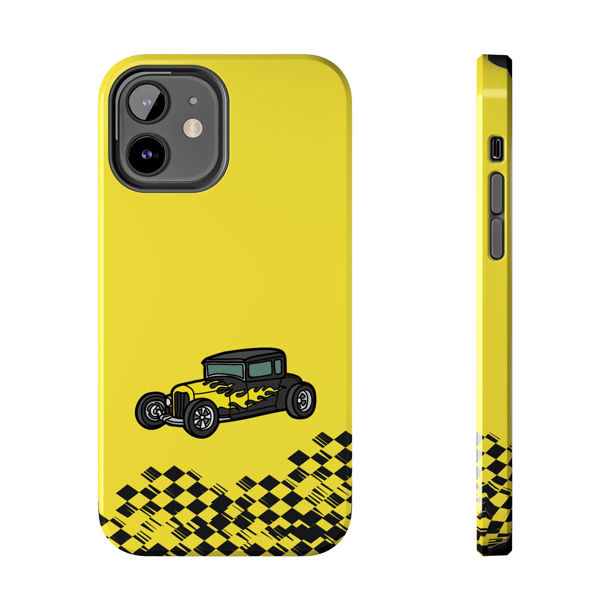 Yellow Classic Car Phone Case — Retro Vintage Auto Protective Cover
