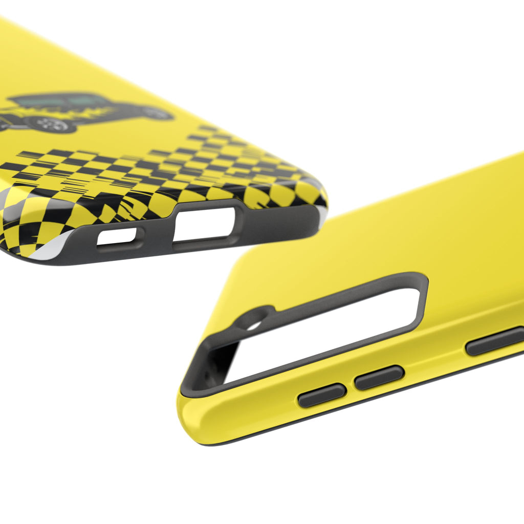 Yellow Classic Car Phone Case — Retro Vintage Auto Protective Cover