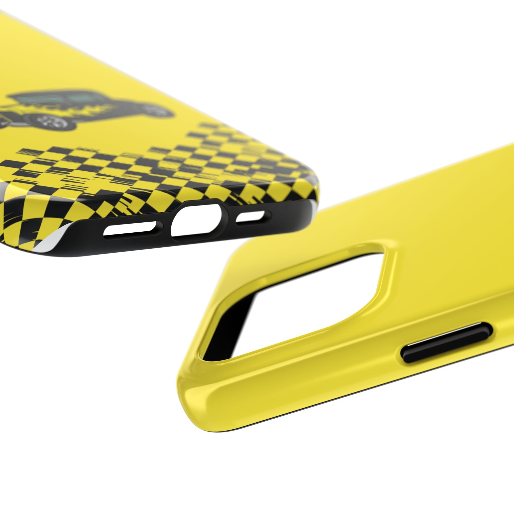 Yellow Classic Car Phone Case — Retro Vintage Auto Protective Cover