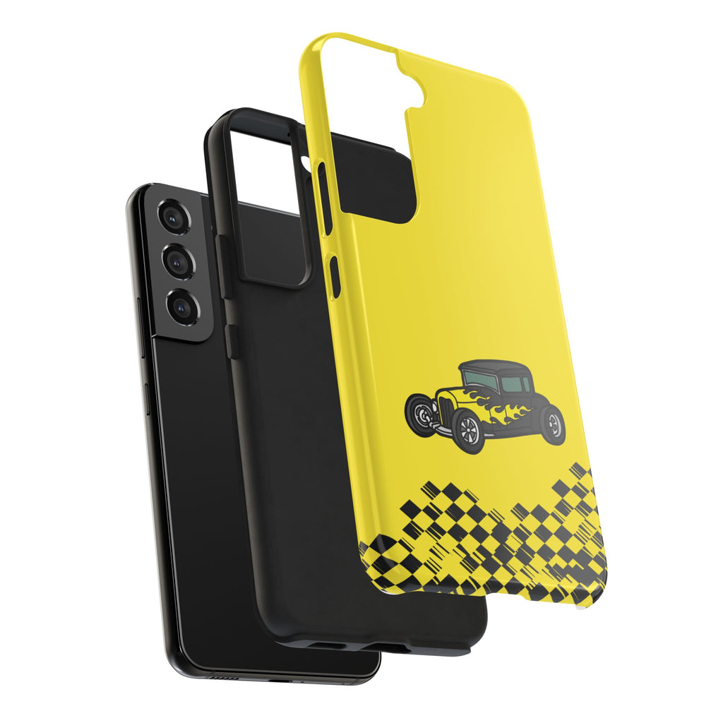 Yellow Classic Car Phone Case — Retro Vintage Auto Protective Cover