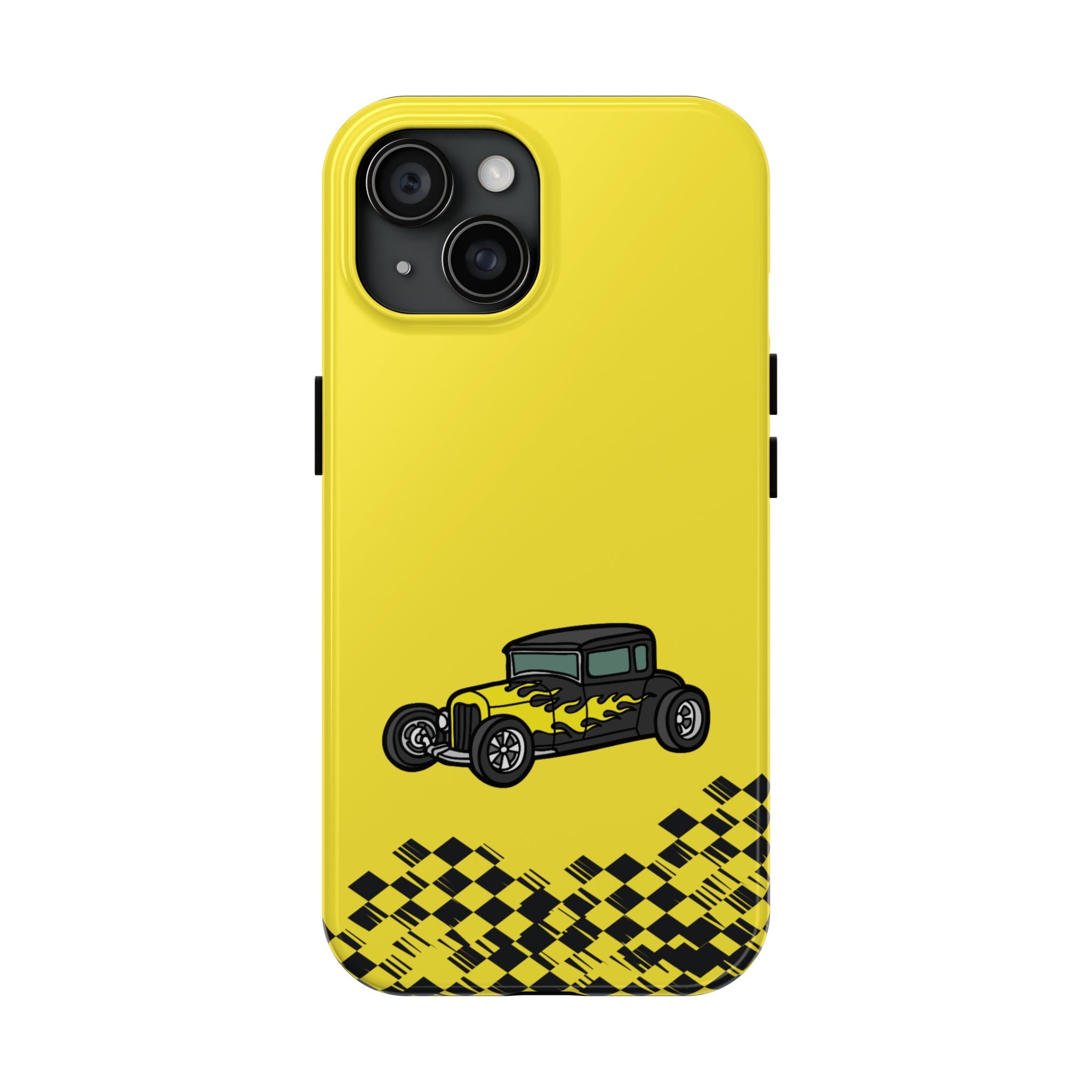 Yellow Classic Car Phone Case — Retro Vintage Auto Protective Cover