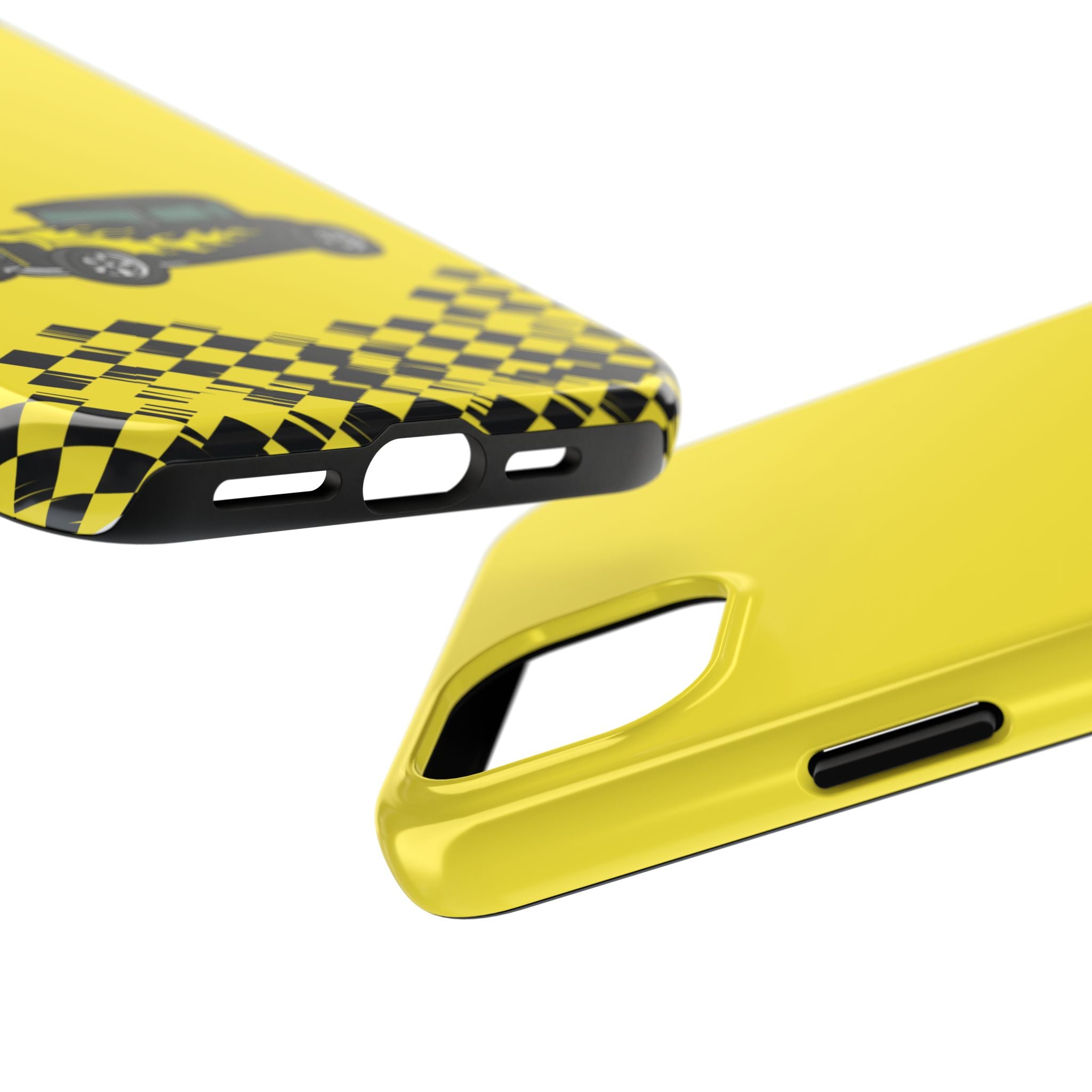 Yellow Classic Car Phone Case — Retro Vintage Auto Protective Cover