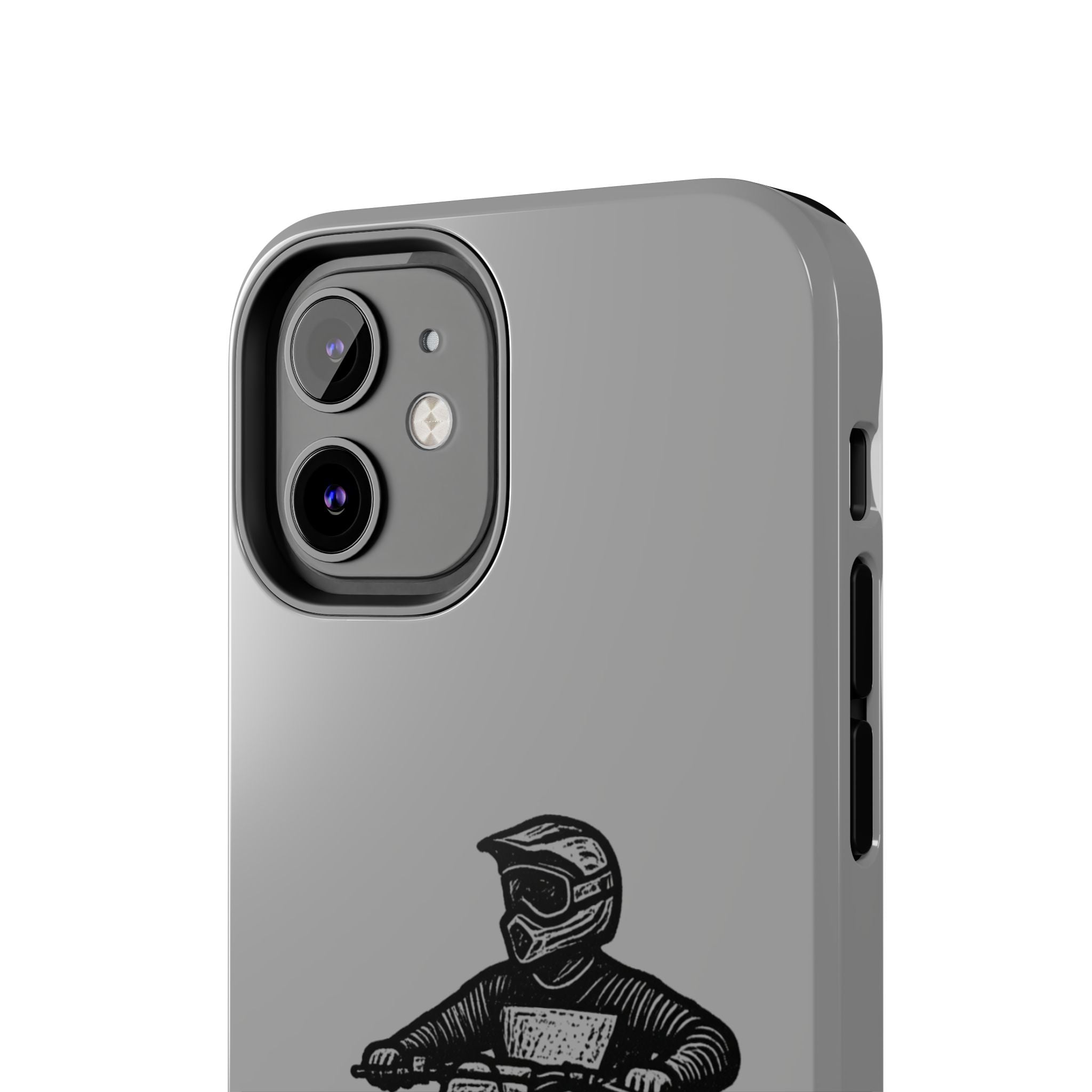 Grey Dirtbike Tough Phone Case