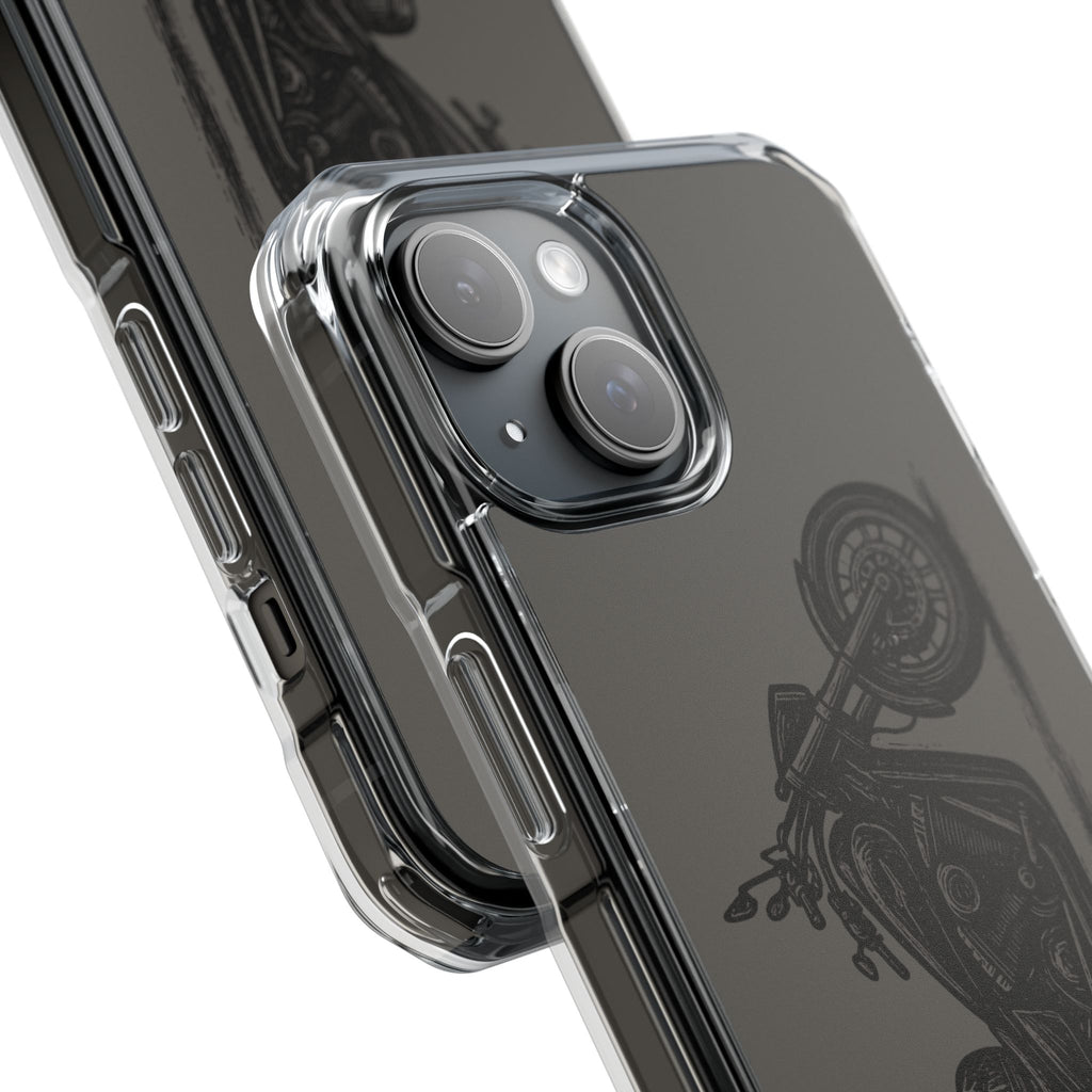 Harley Linocut Phone Case — Clear Magnetic Impact Case
