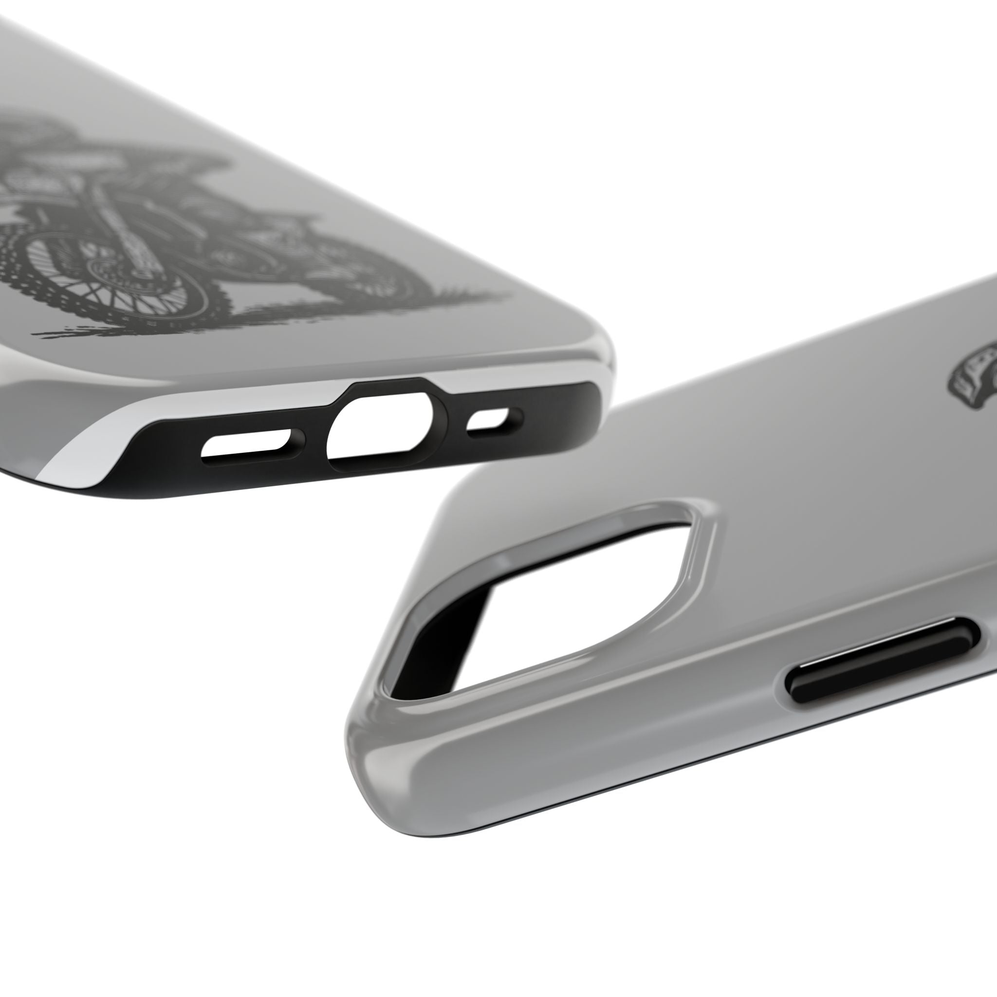 Grey Dirtbike Tough Phone Case