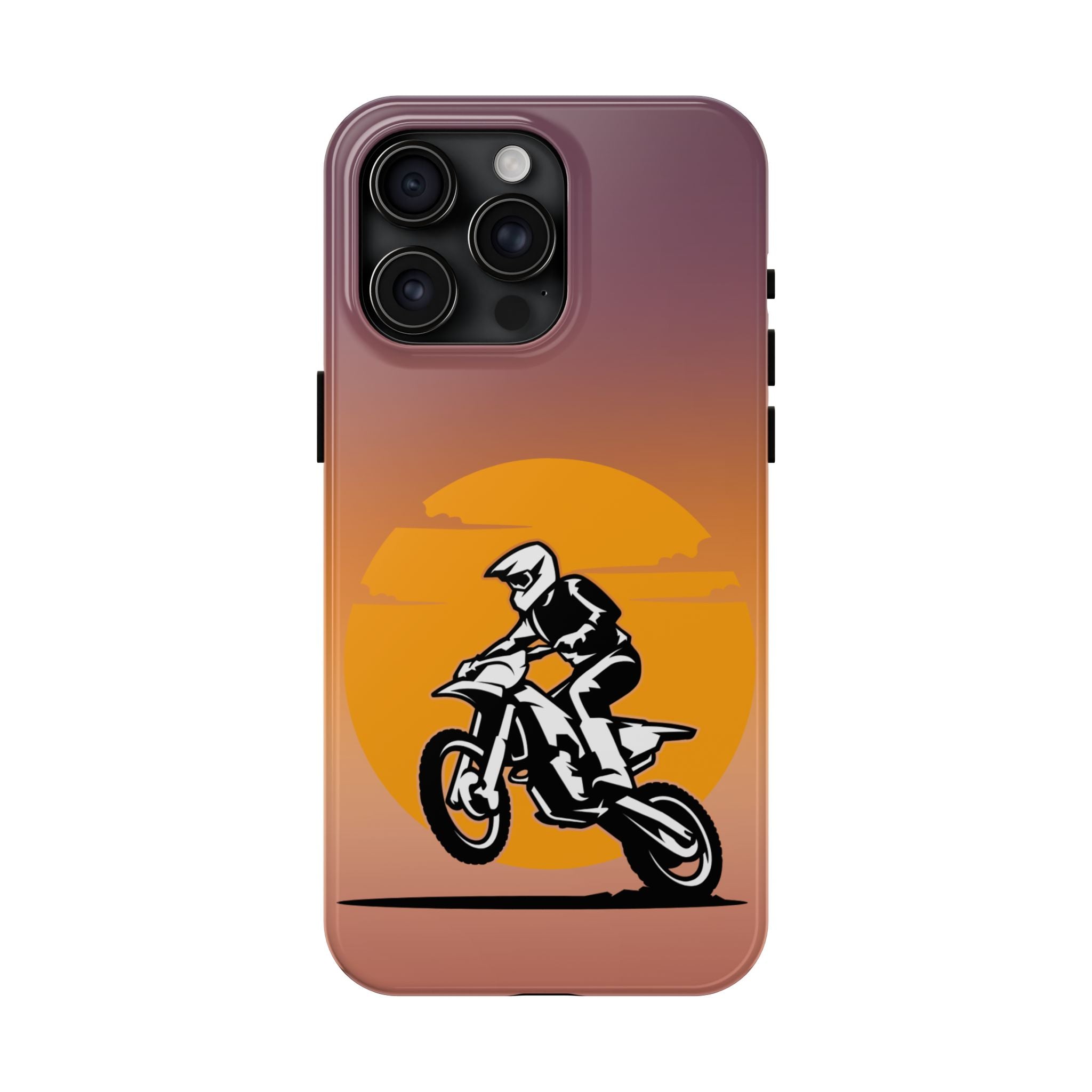 Sunset Moto Rider Tough Phone Case
