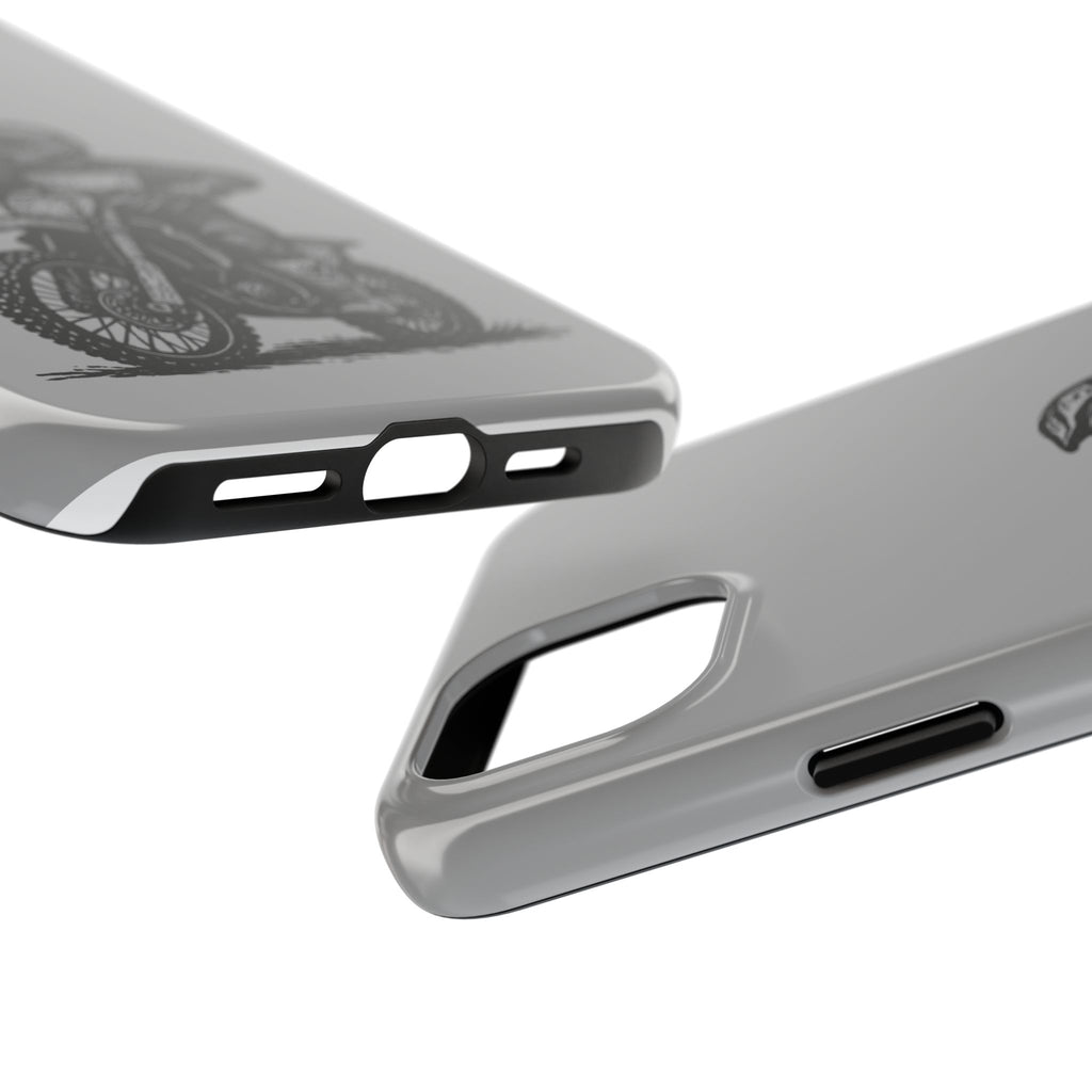 Grey Dirtbike Tough Phone Case