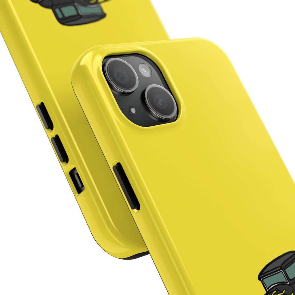 Yellow Classic Car Phone Case — Retro Vintage Auto Protective Cover