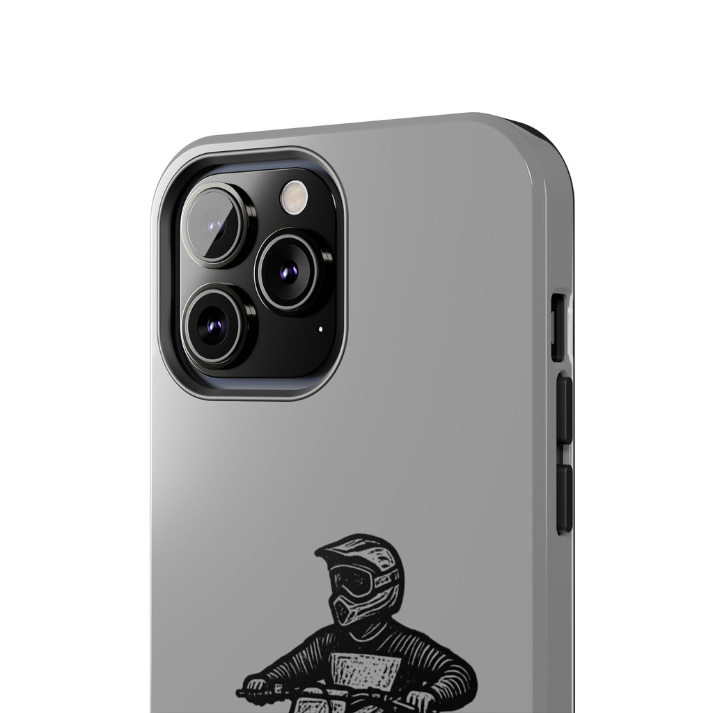 Grey Dirtbike Tough Phone Case