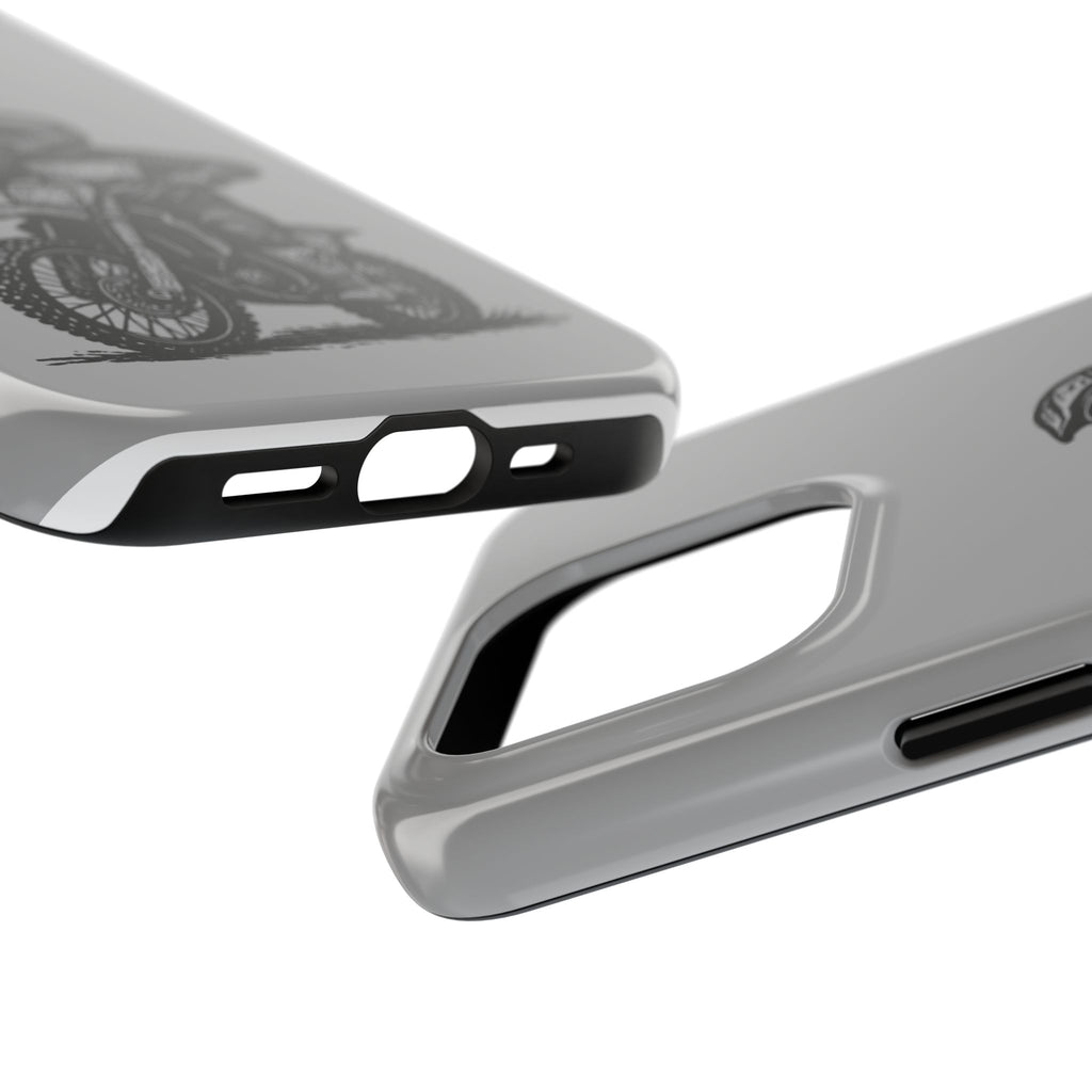 Grey Dirtbike Tough Phone Case