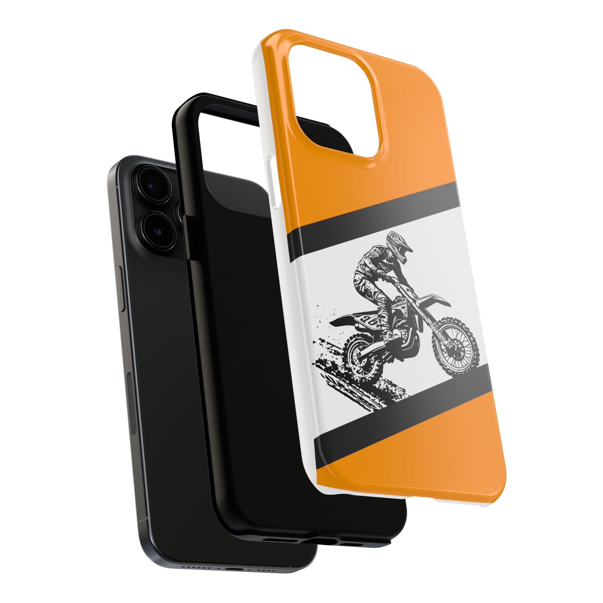 KTM Dirt Bike Tough Phone Case — Protective Motocross Rider Cover