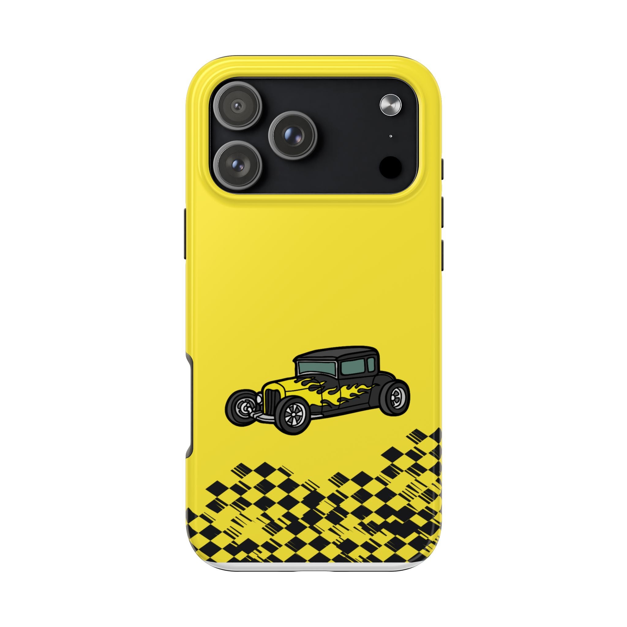 Yellow Classic Car Phone Case — Retro Vintage Auto Protective Cover