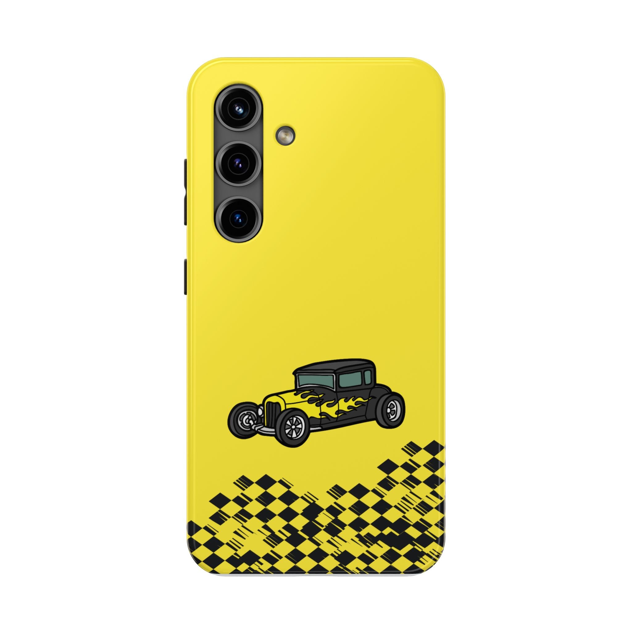 Yellow Classic Car Phone Case — Retro Vintage Auto Protective Cover
