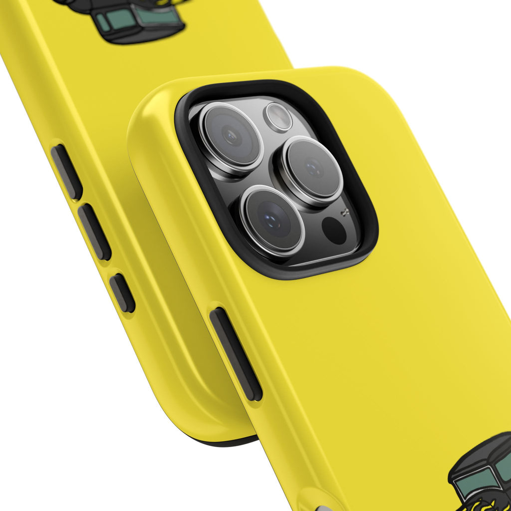 Yellow Classic Car Phone Case — Retro Vintage Auto Protective Cover