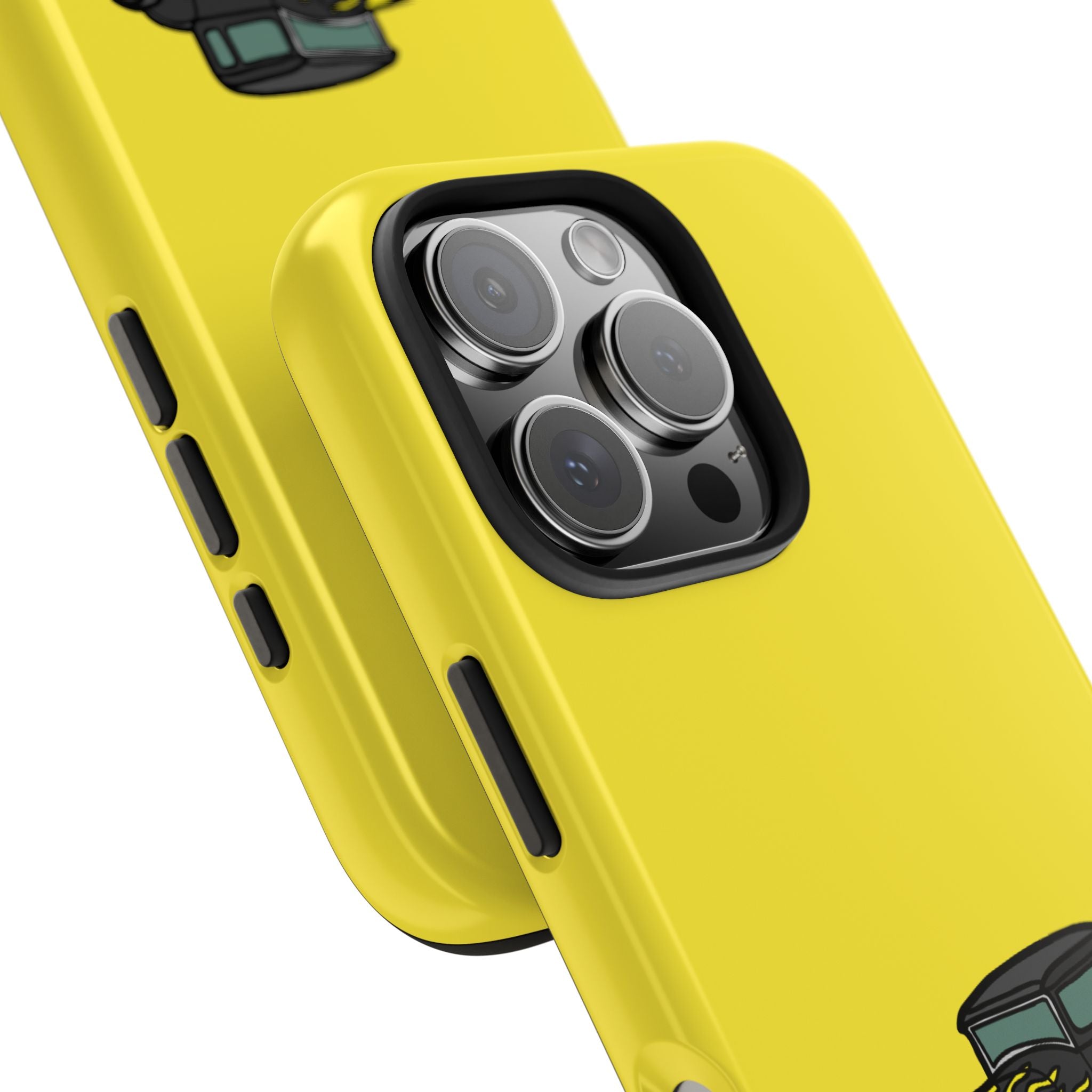 Yellow Classic Car Phone Case — Retro Vintage Auto Protective Cover
