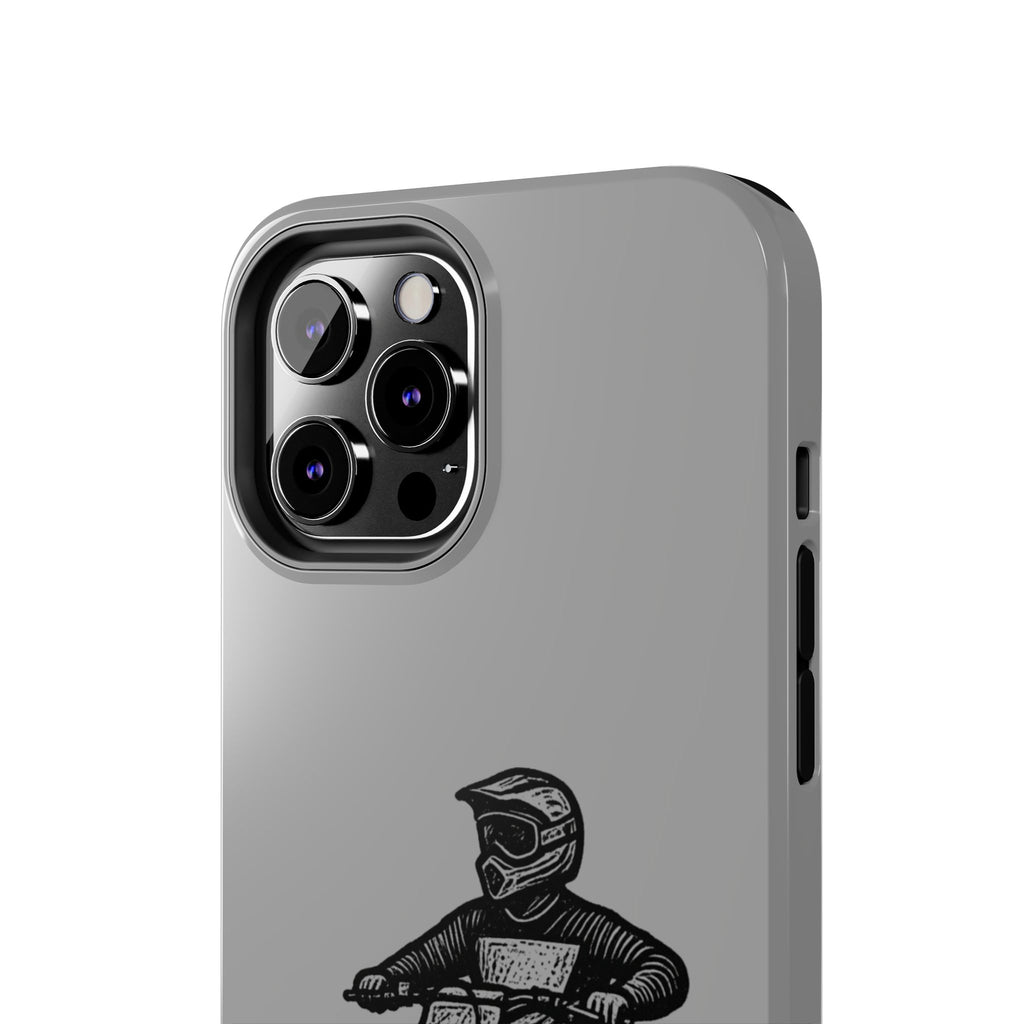 Grey Dirtbike Tough Phone Case