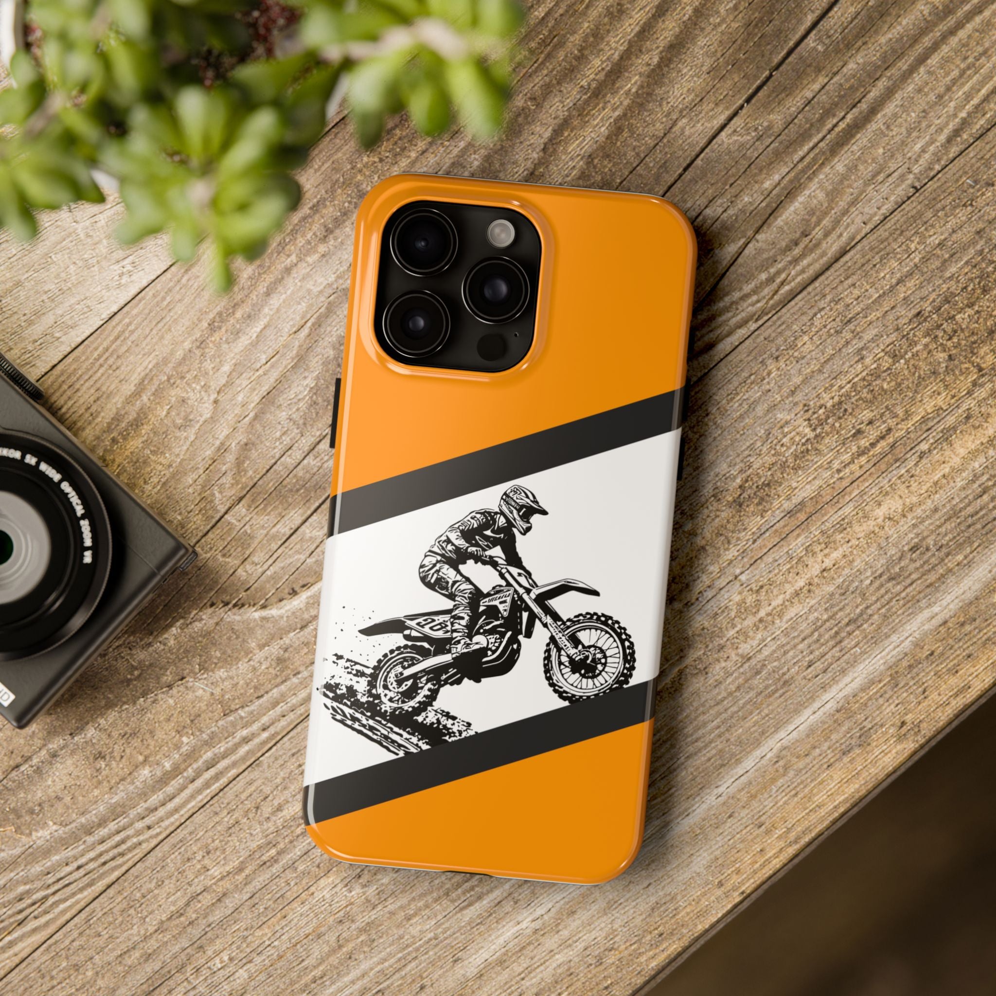 KTM Dirt Bike Tough Phone Case — Protective Motocross Rider Cover