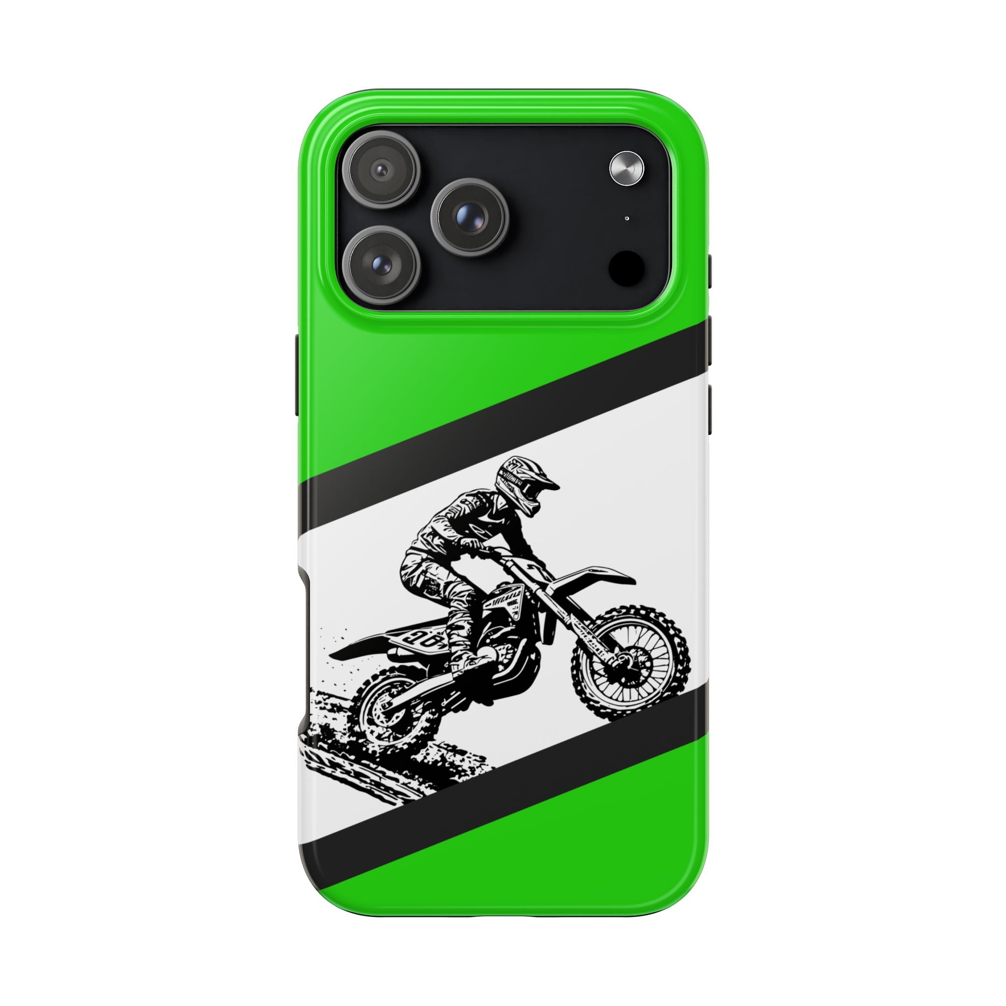 Kawi Dirt Bike Tough Phone Case — Protective Motocross Rider Cover
