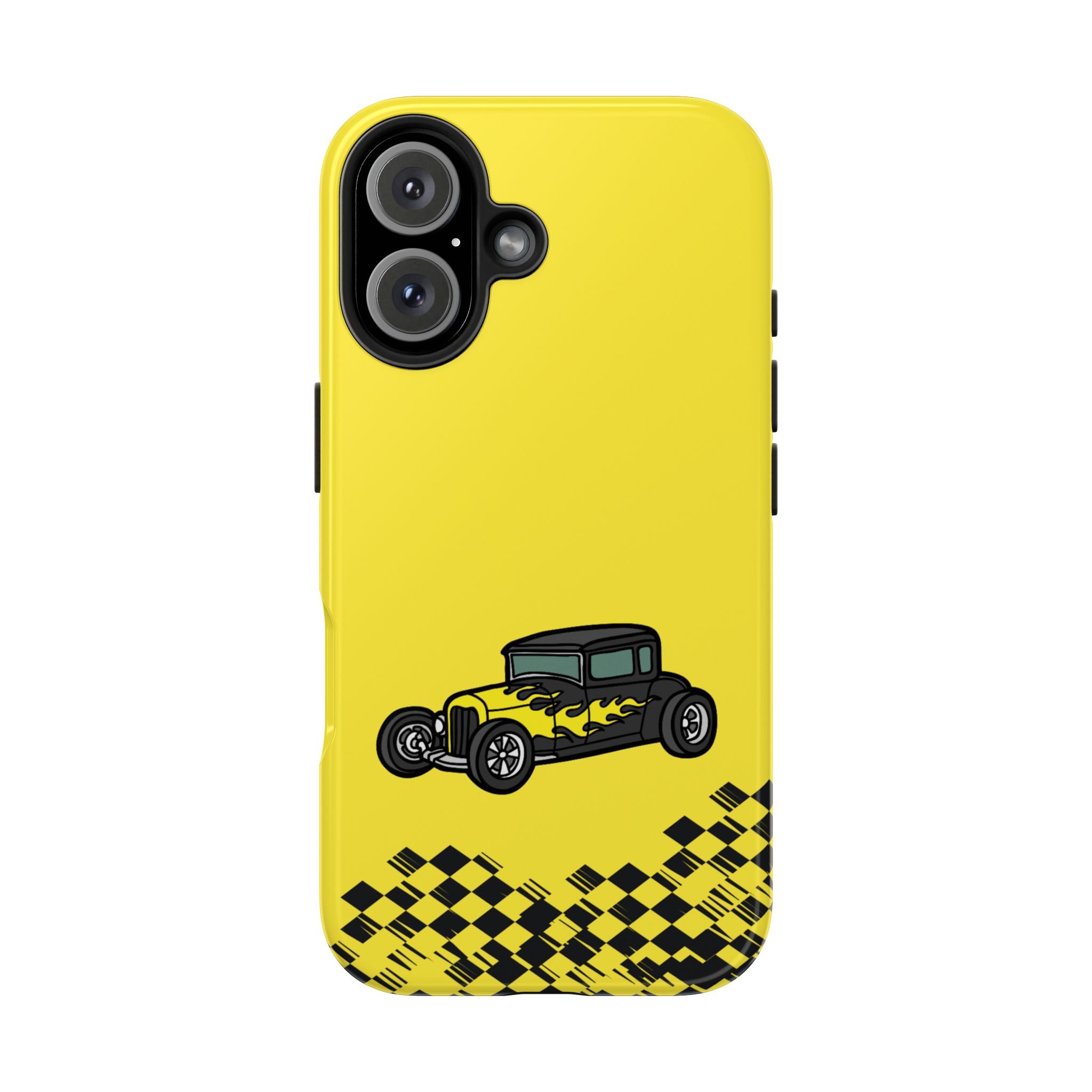 Yellow Classic Car Phone Case — Retro Vintage Auto Protective Cover