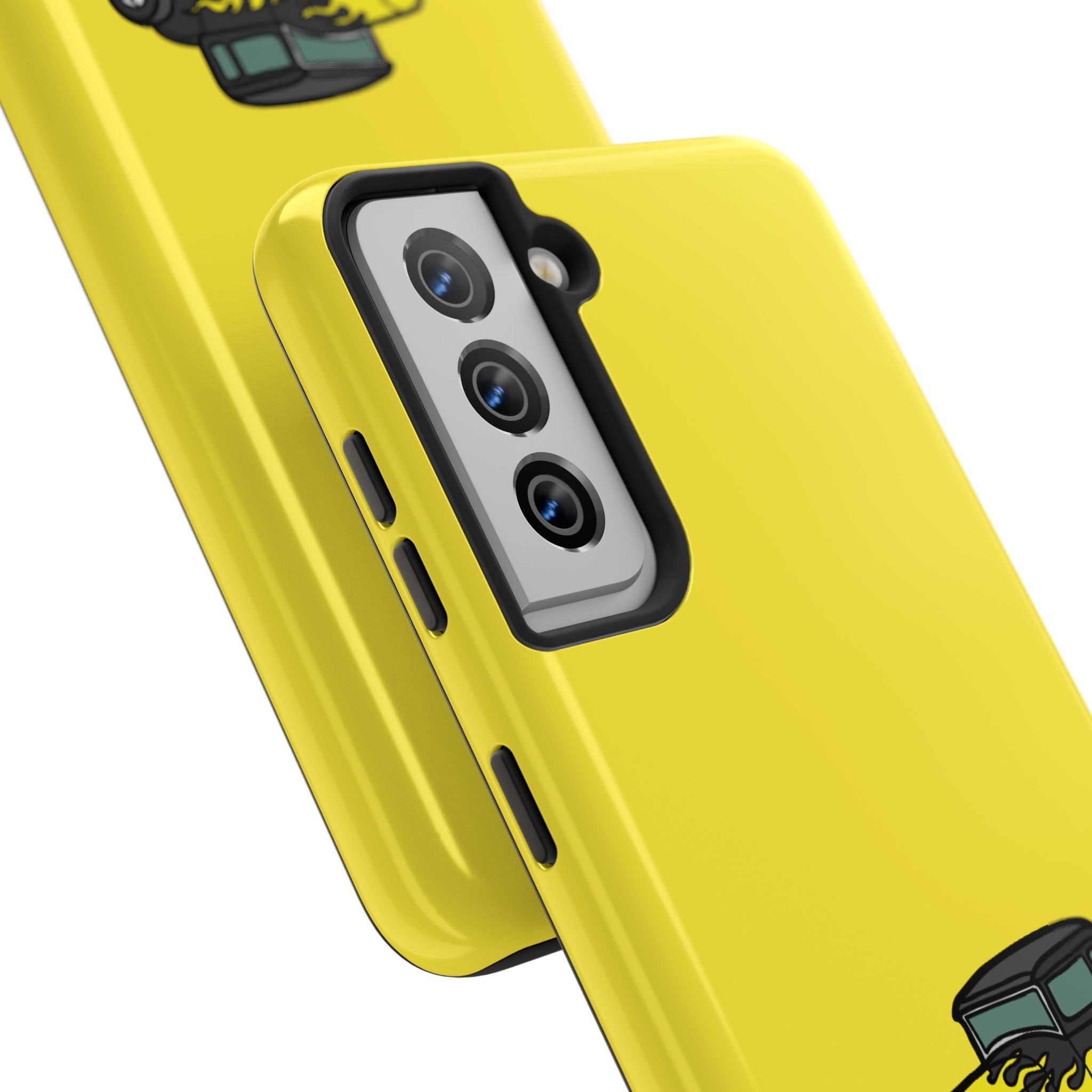 Yellow Classic Car Phone Case — Retro Vintage Auto Protective Cover