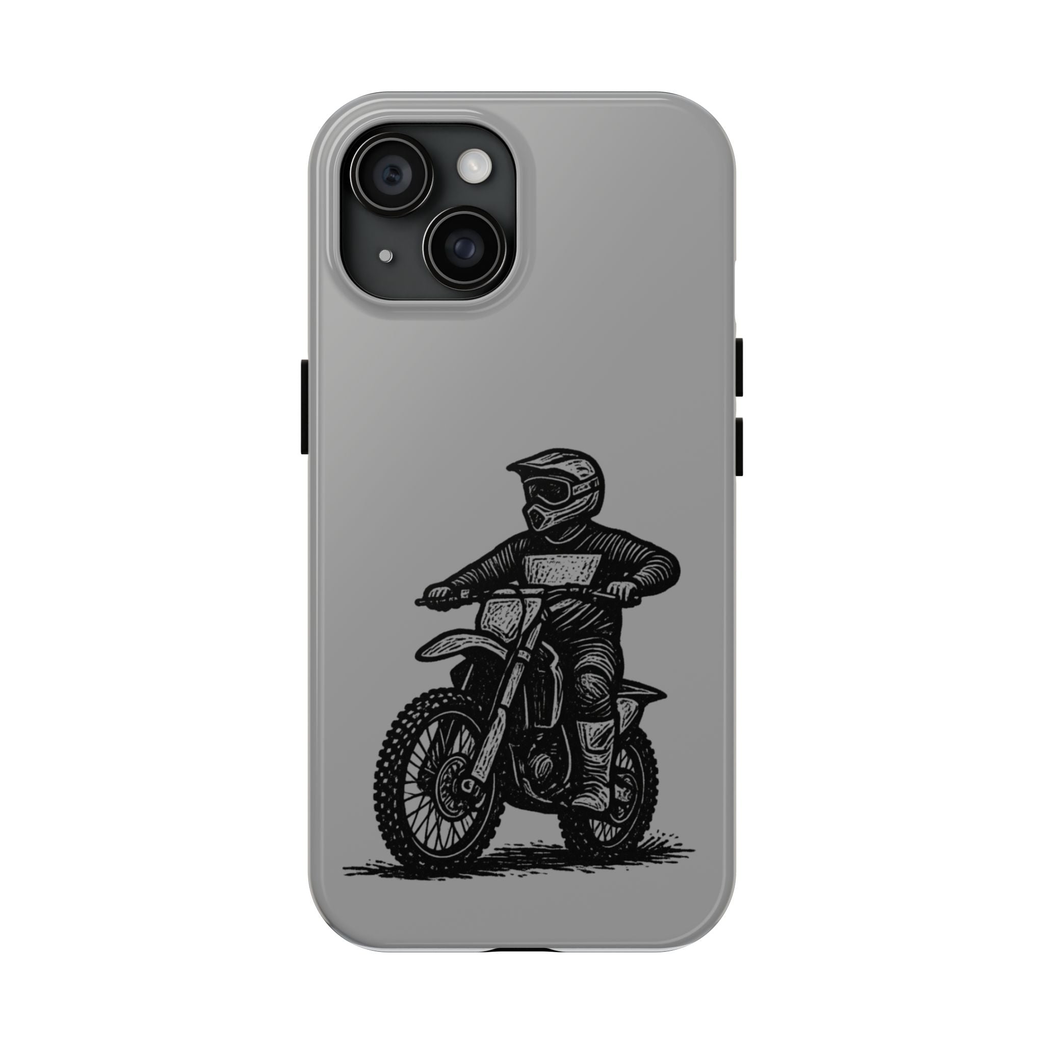 Grey Dirtbike Tough Phone Case