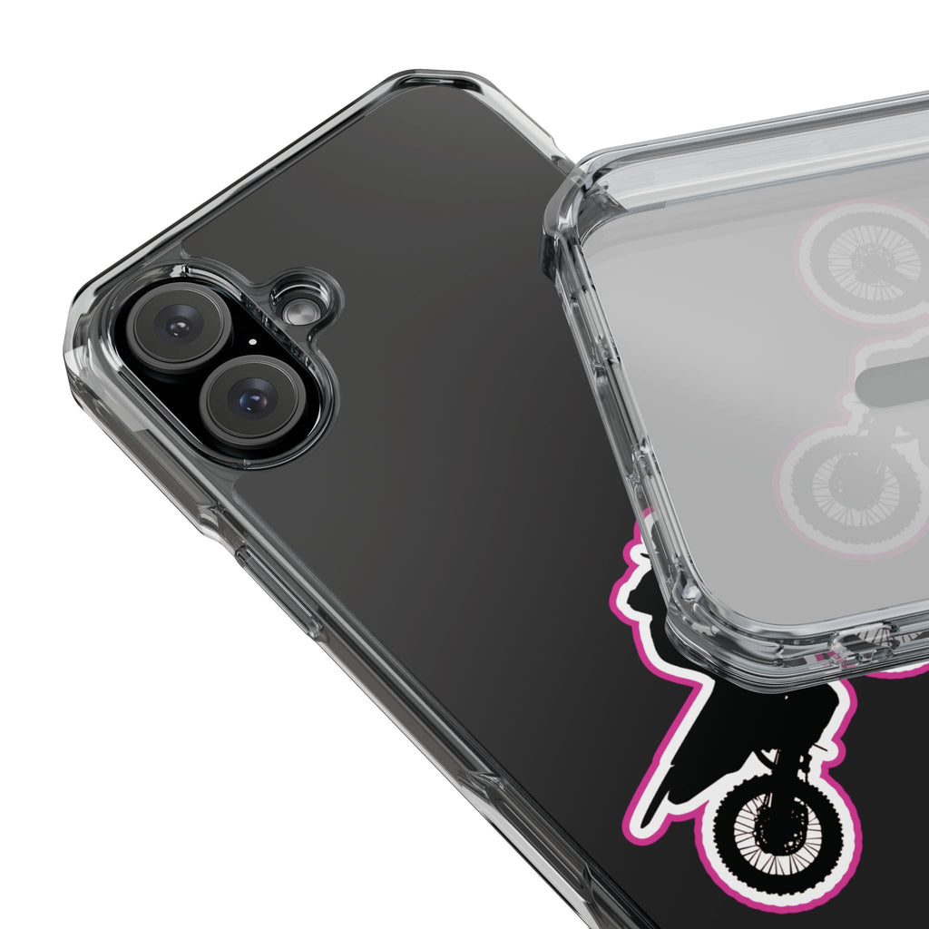 Pink Dirt Bike Magnetic Clear Impact Case