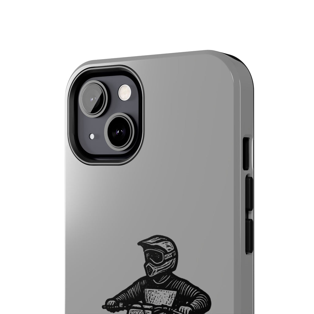 Grey Dirtbike Tough Phone Case