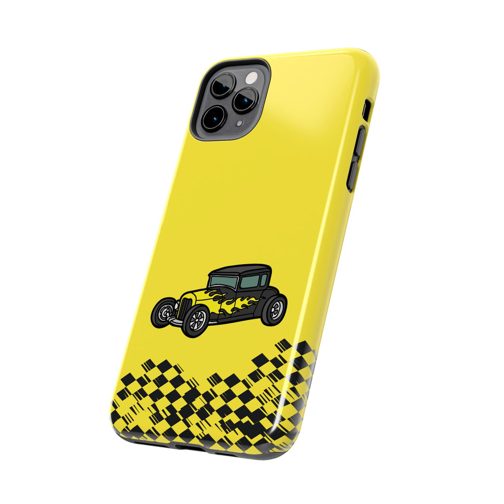 Yellow Classic Car Phone Case — Retro Vintage Auto Protective Cover