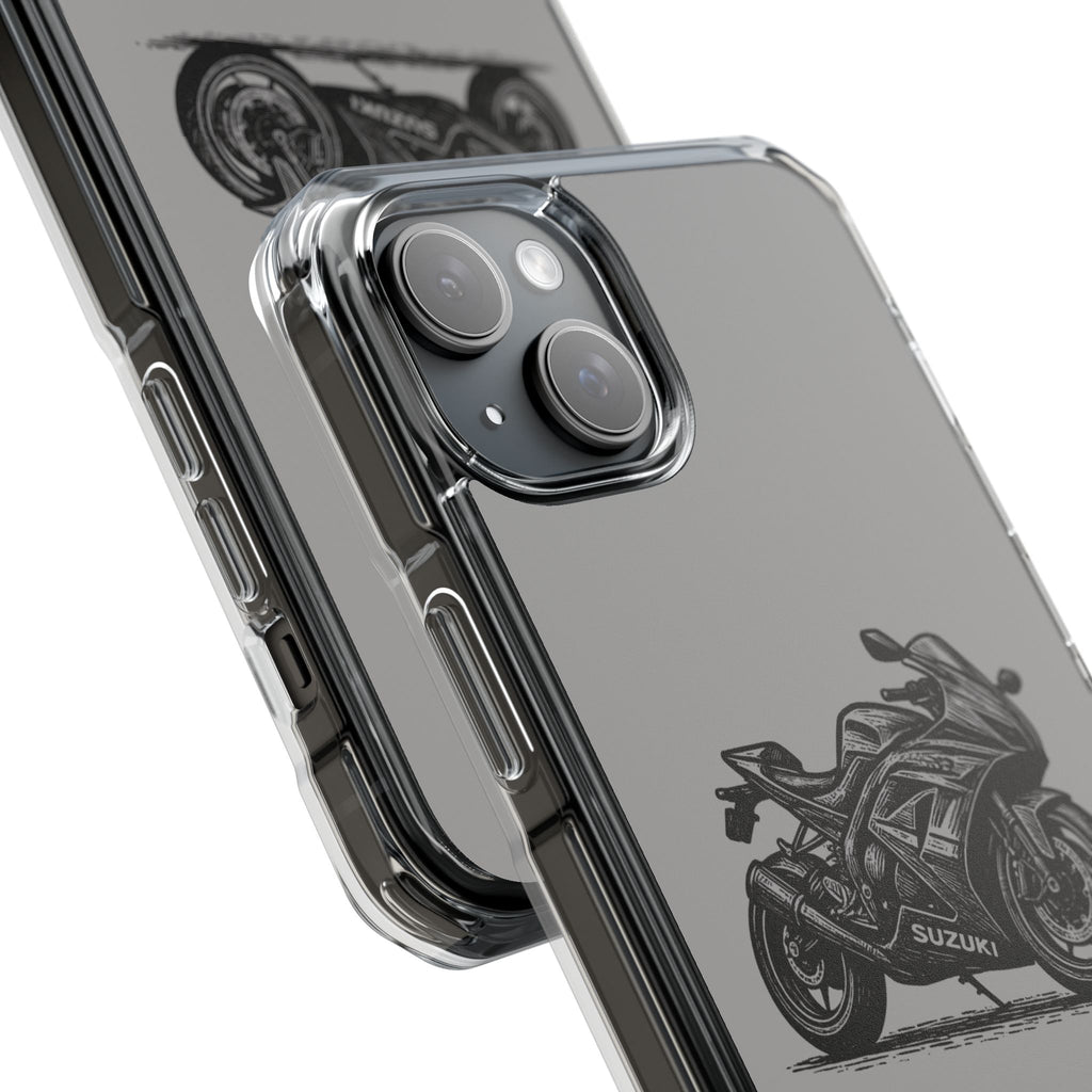 Suzuki Linocut Phone Case — Clear Magnetic Impact Case