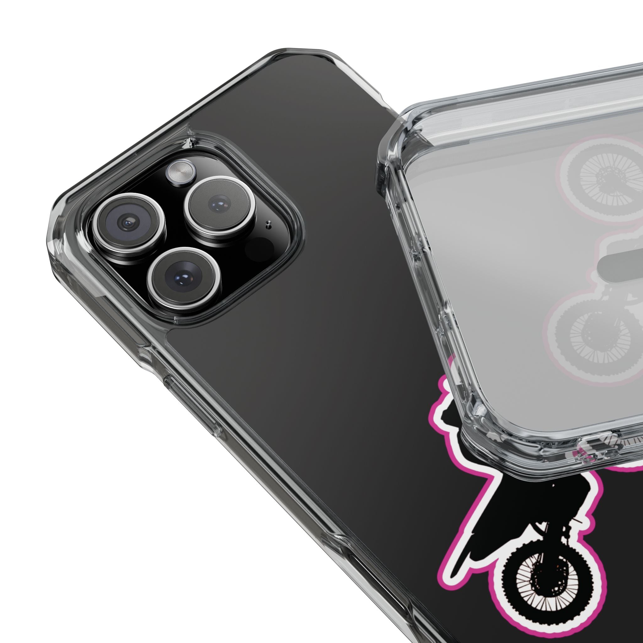 Pink Dirt Bike Magnetic Clear Impact Case