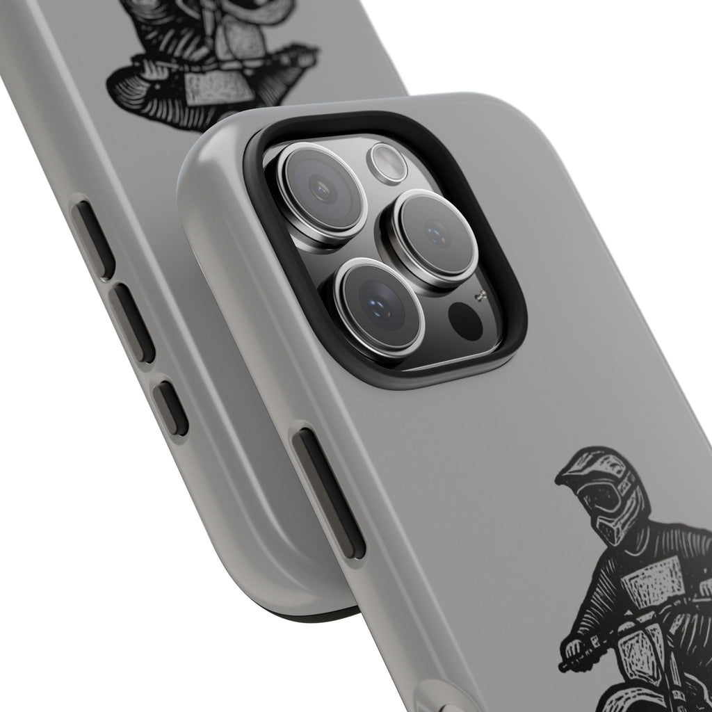 Grey Dirtbike Tough Phone Case