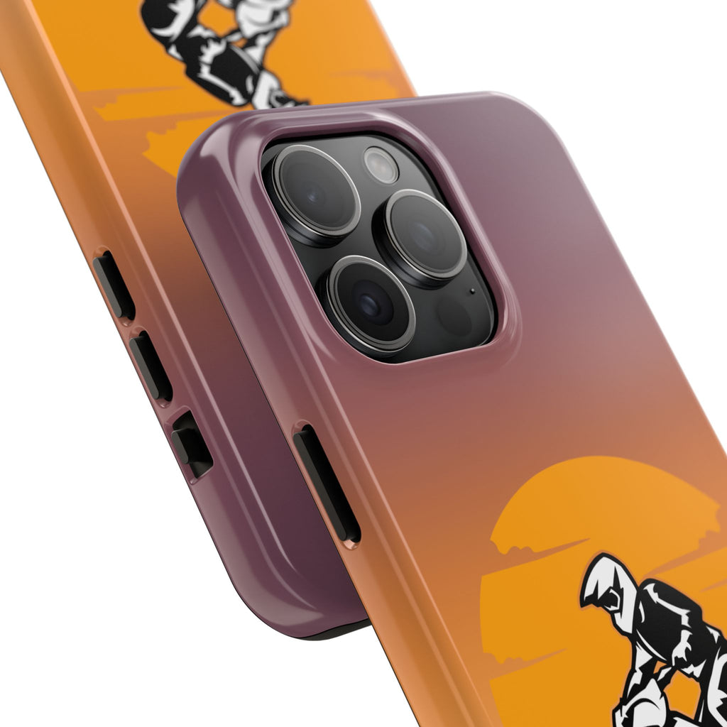 Sunset Moto Rider Tough Phone Case