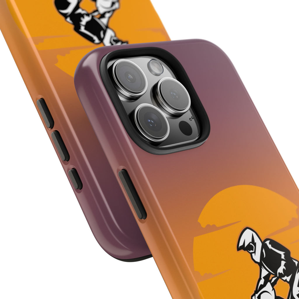 Sunset Moto Rider Tough Phone Case