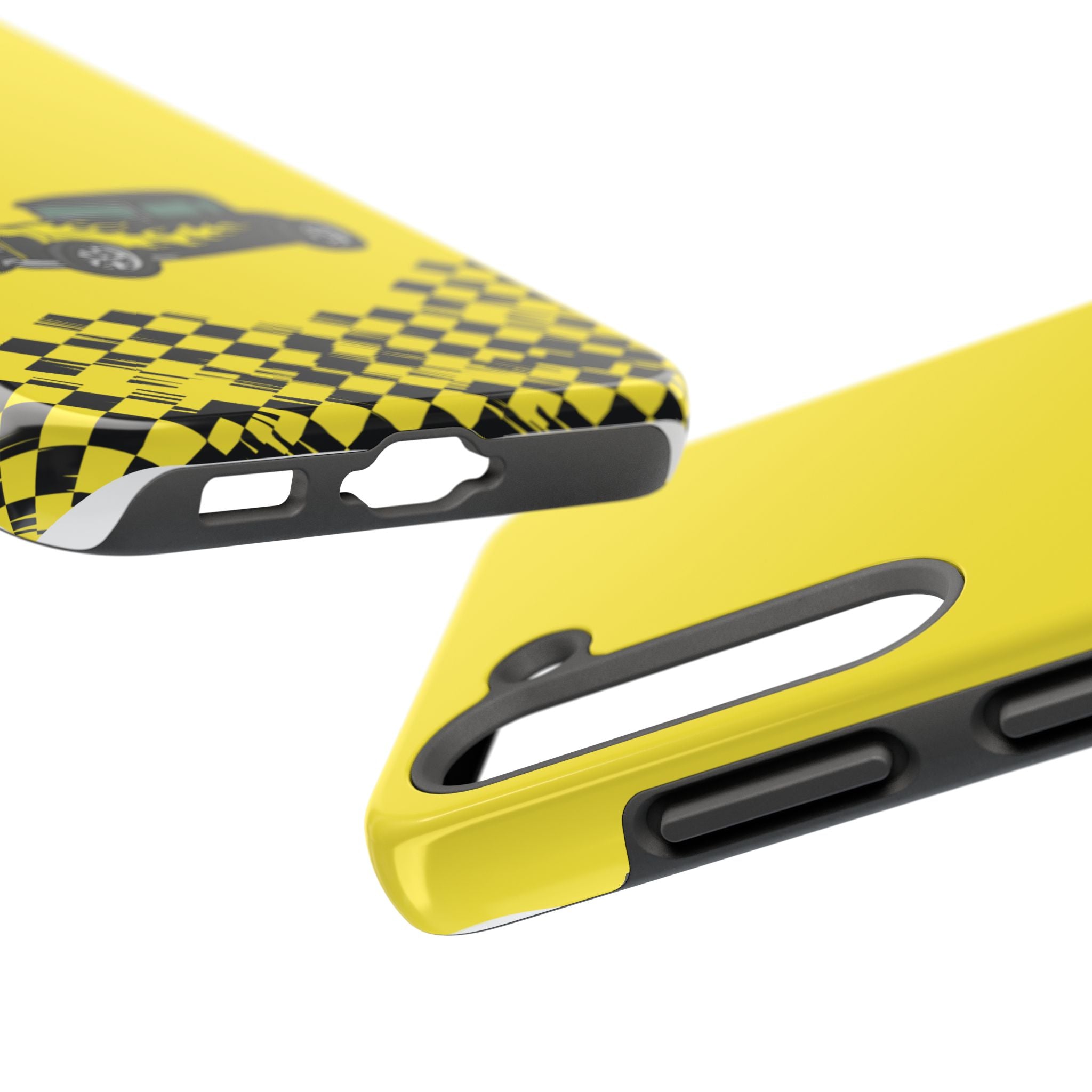 Yellow Classic Car Phone Case — Retro Vintage Auto Protective Cover