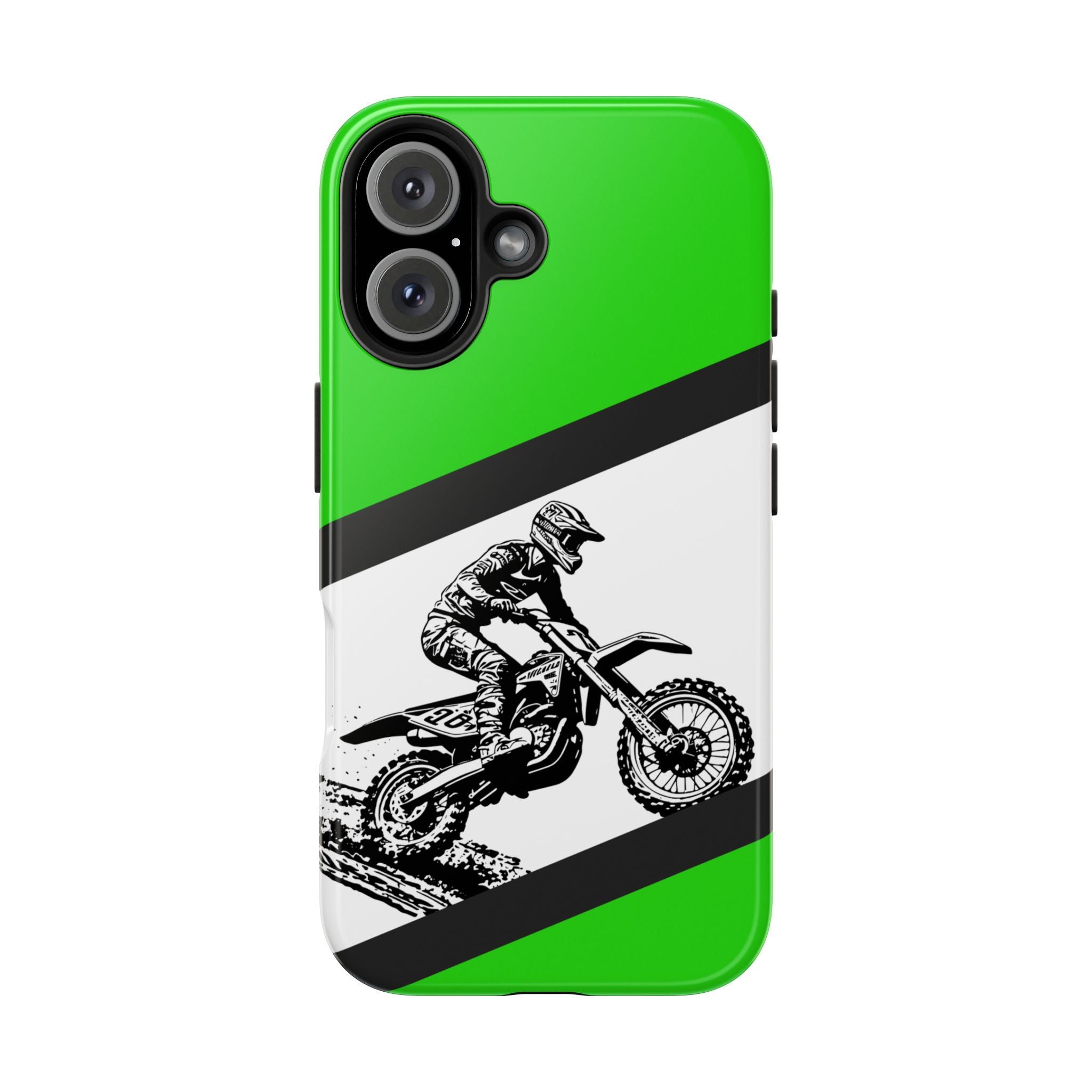 Kawi Dirt Bike Tough Phone Case — Protective Motocross Rider Cover