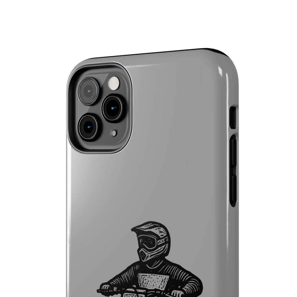 Grey Dirtbike Tough Phone Case