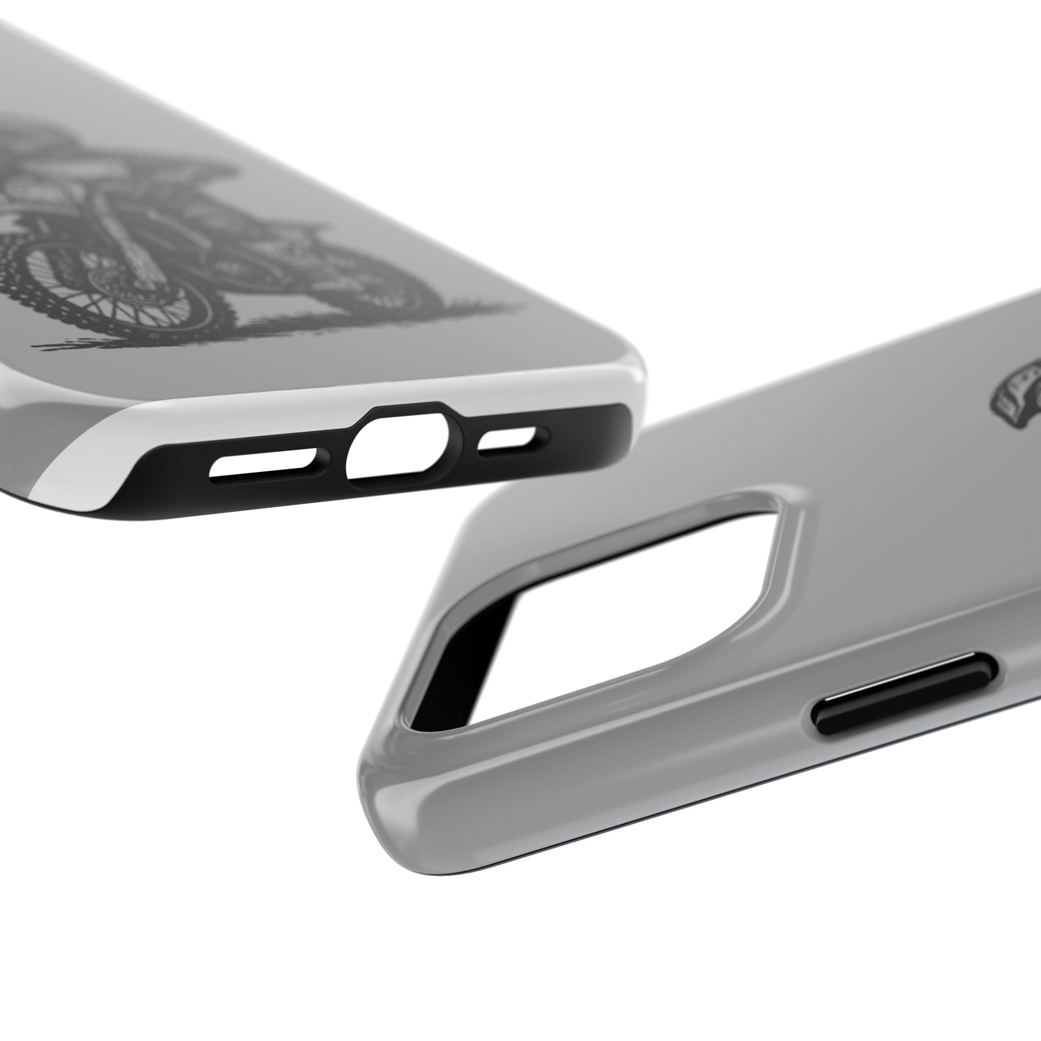 Grey Dirtbike Tough Phone Case