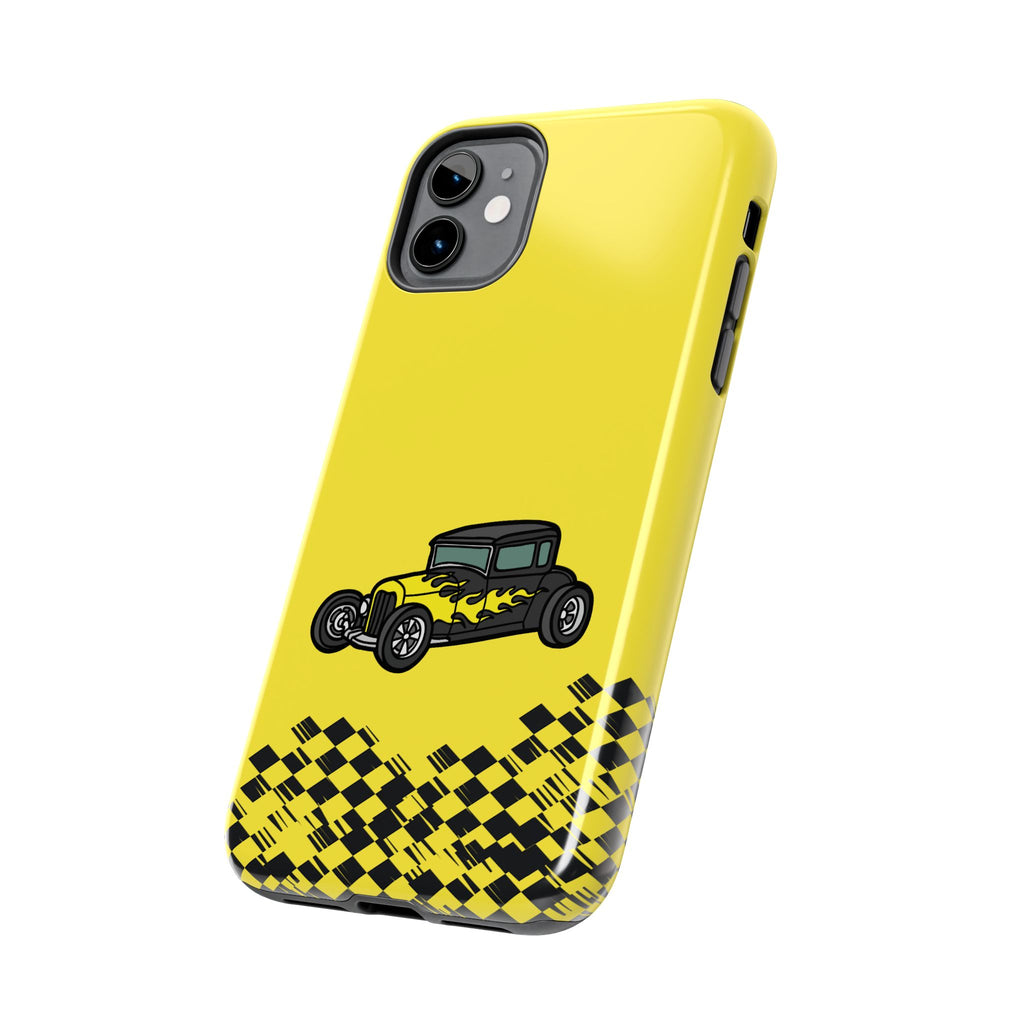 Yellow Classic Car Phone Case — Retro Vintage Auto Protective Cover