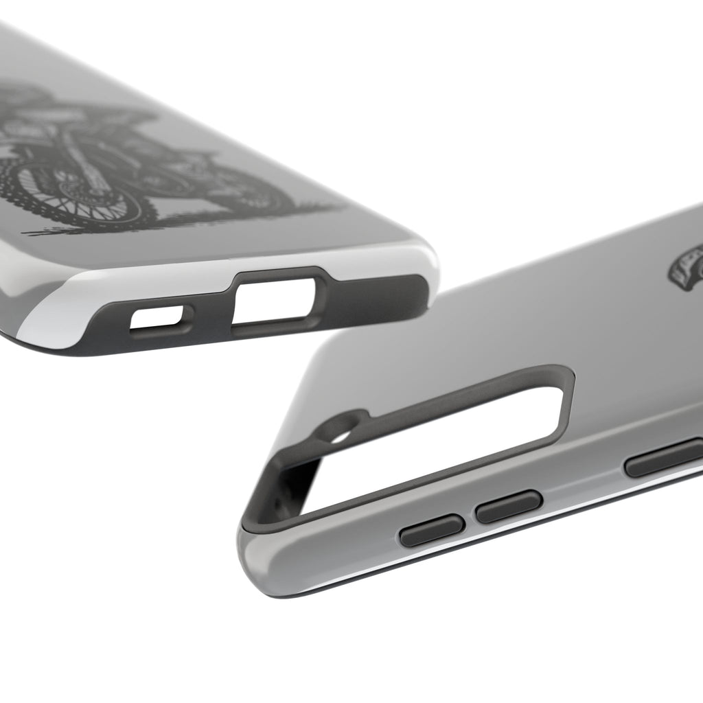 Grey Dirtbike Tough Phone Case
