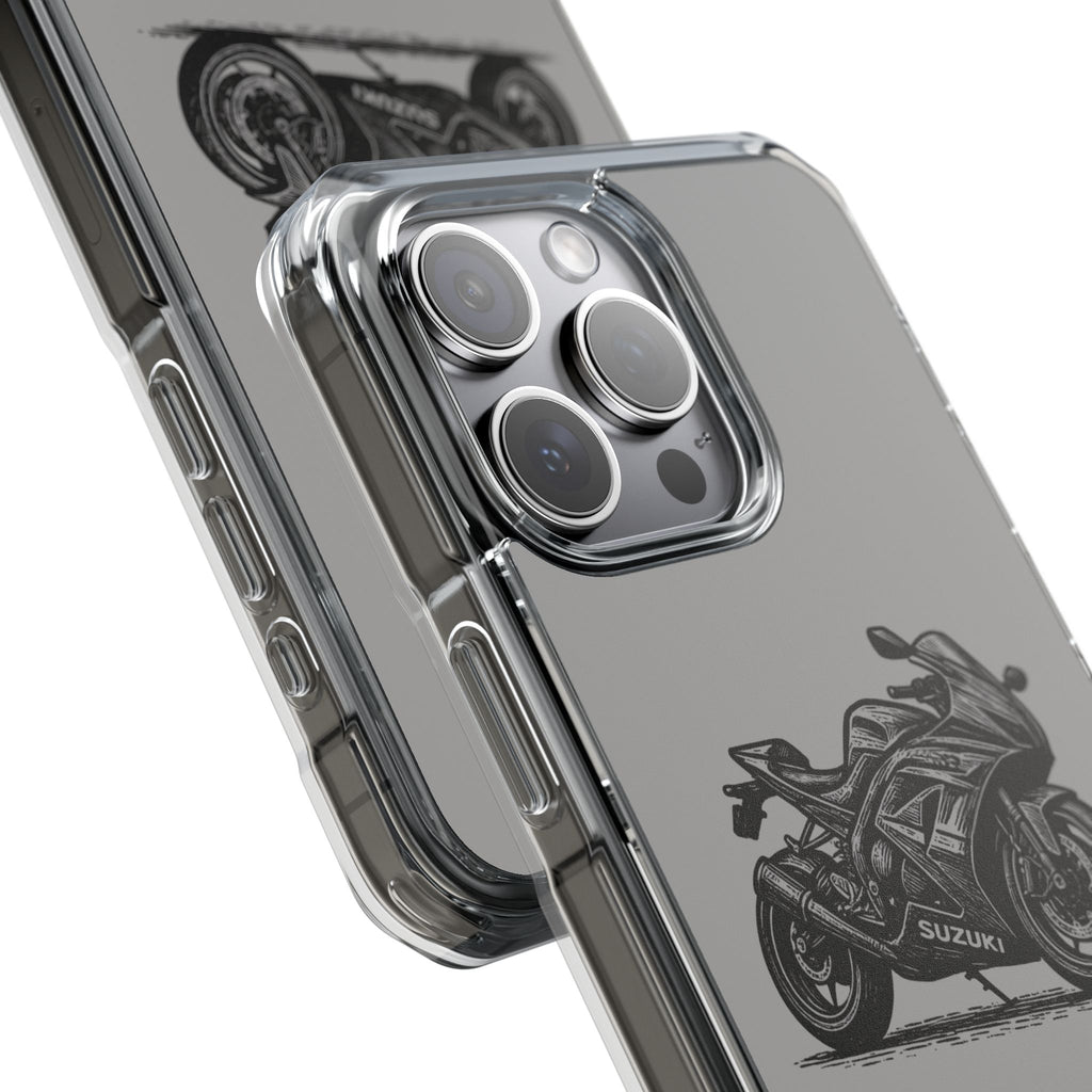 Suzuki Linocut Phone Case — Clear Magnetic Impact Case