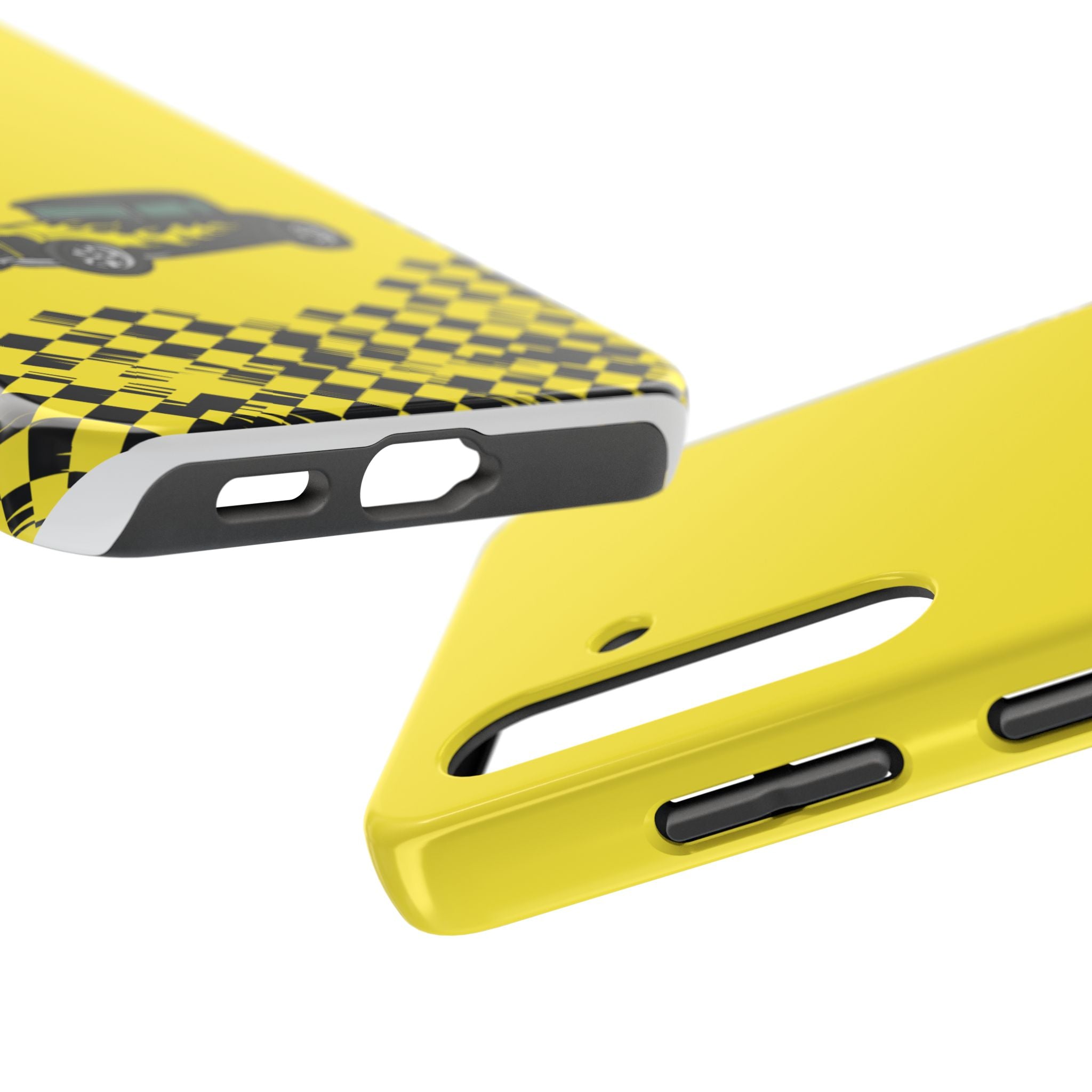 Yellow Classic Car Phone Case — Retro Vintage Auto Protective Cover