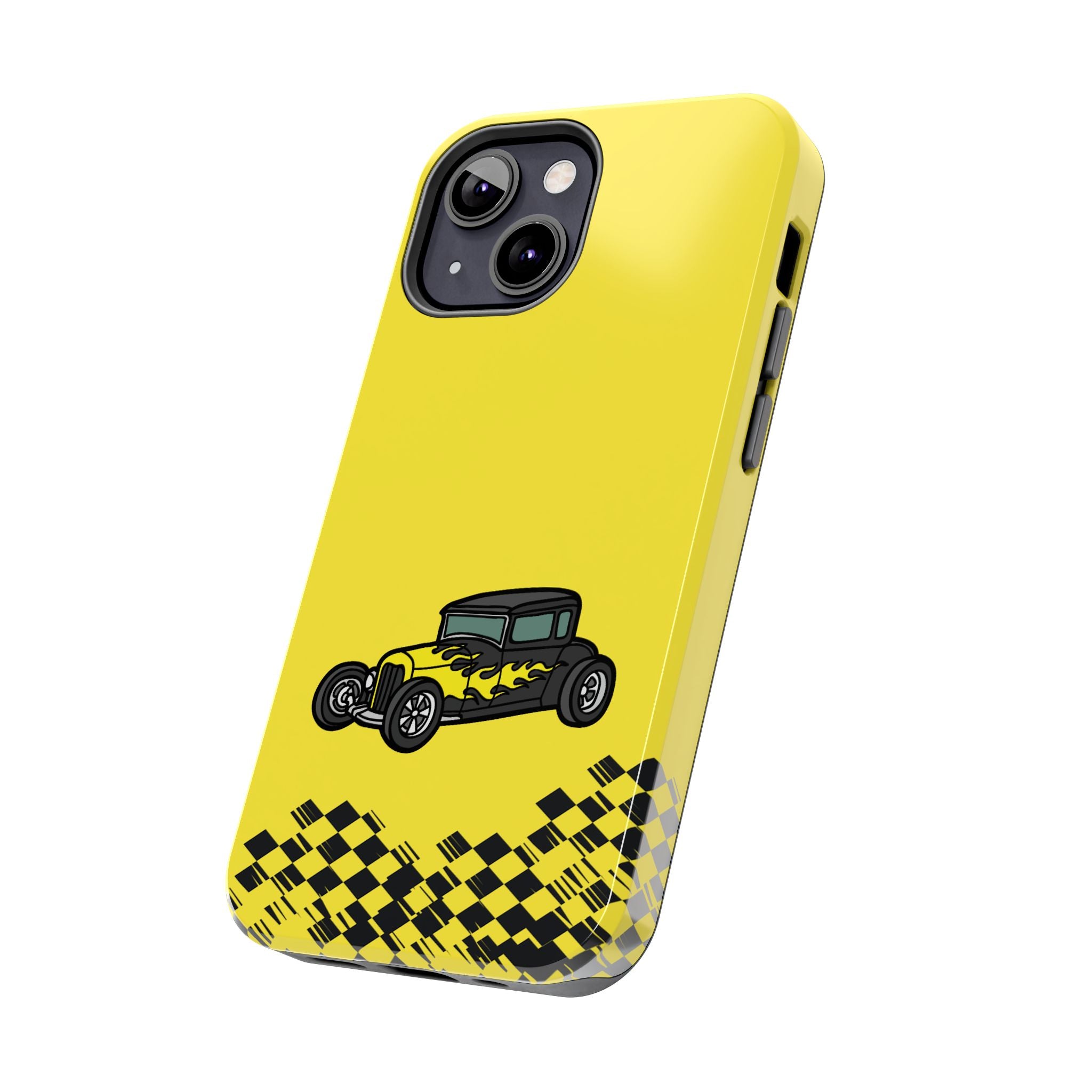 Yellow Classic Car Phone Case — Retro Vintage Auto Protective Cover