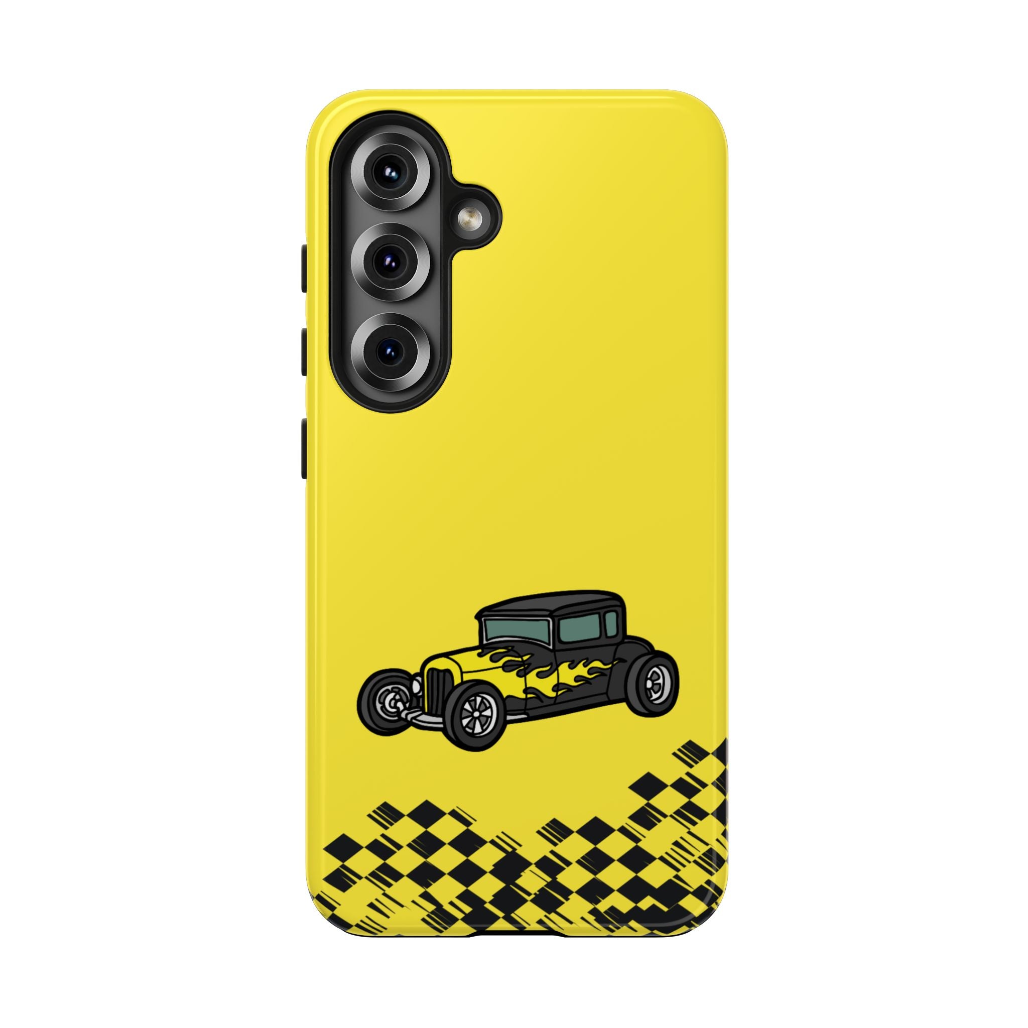 Yellow Classic Car Phone Case — Retro Vintage Auto Protective Cover