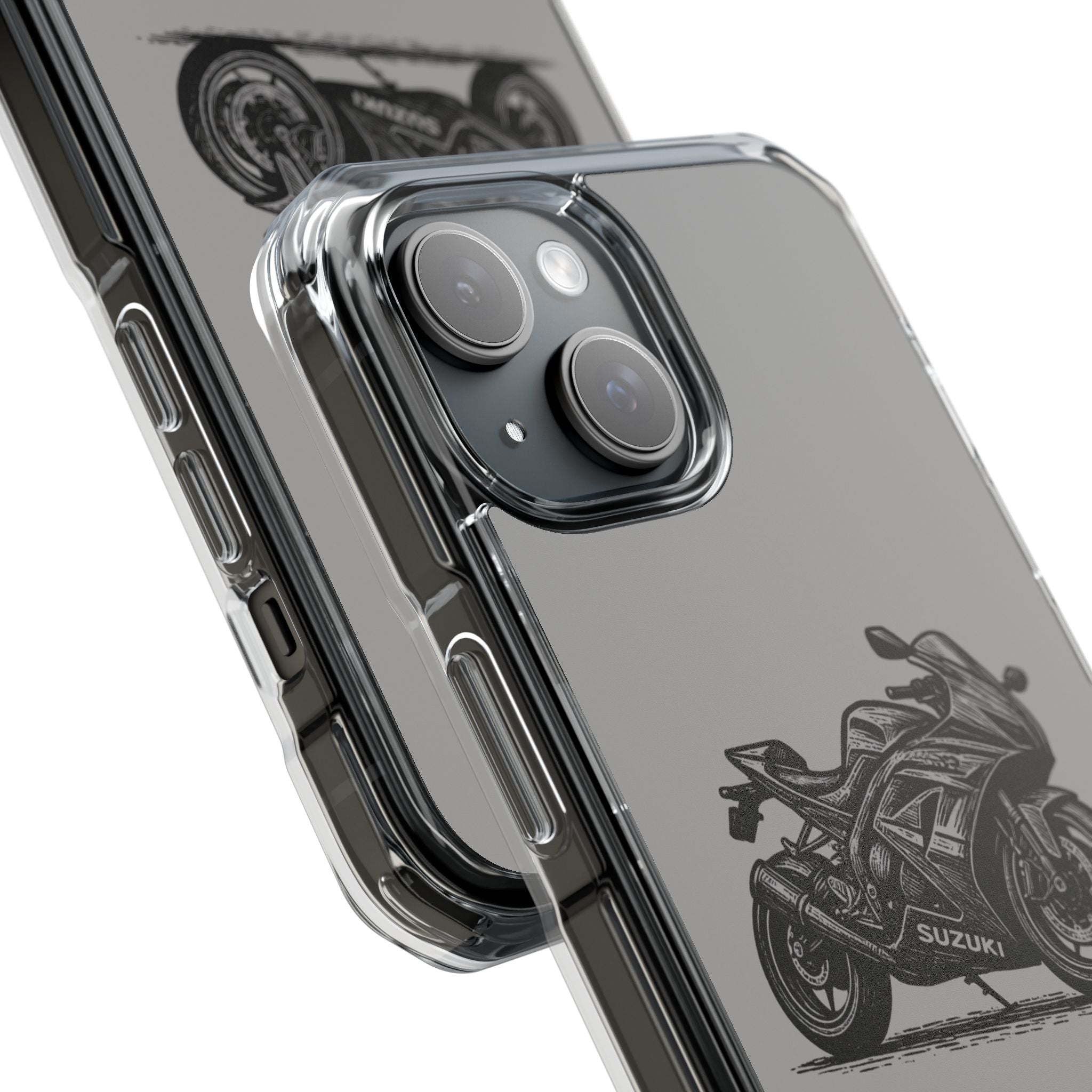Suzuki Linocut Phone Case — Clear Magnetic Impact Case