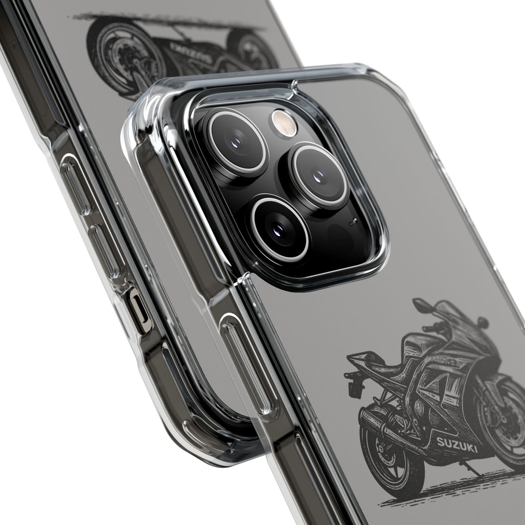 Suzuki Linocut Phone Case — Clear Magnetic Impact Case