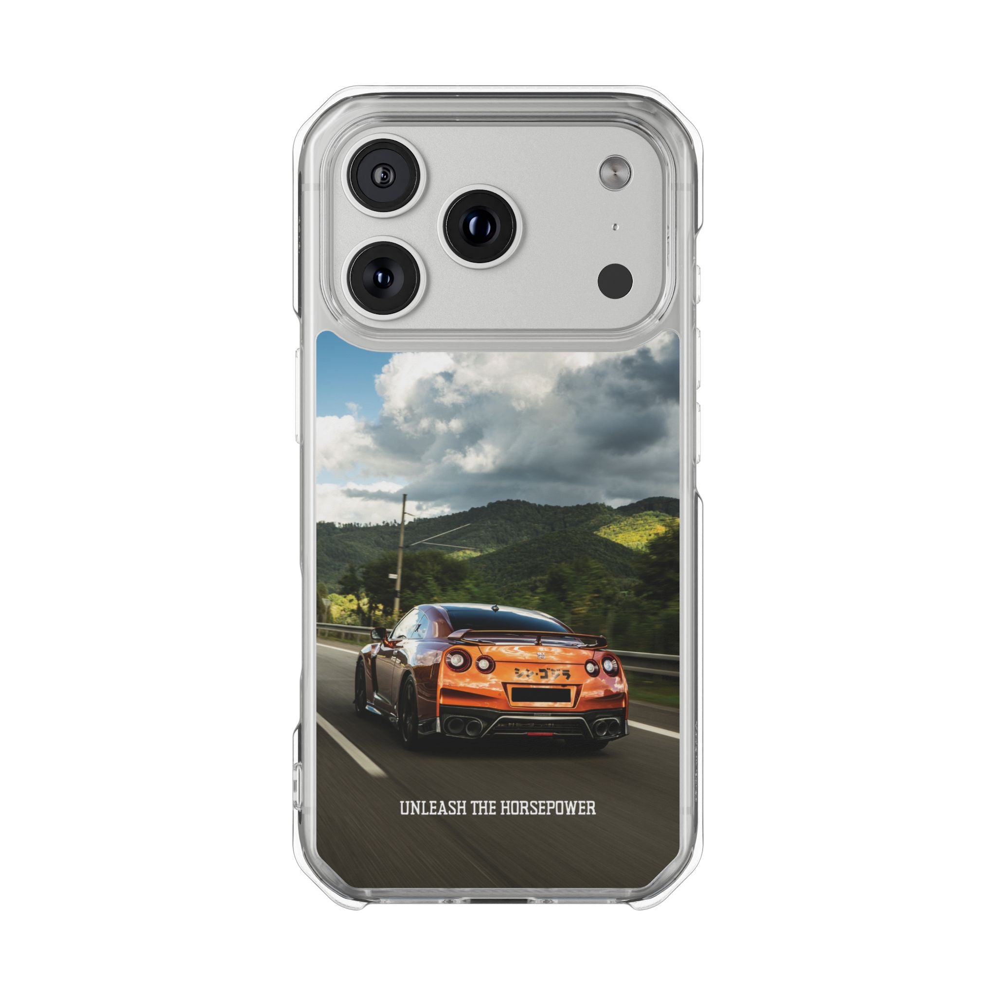 Racing Vibes Clear Magnetic Phone Case — Fast Car Design